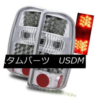 テールライト For 00-06 Suburban/Tahoe/GMC Yukon/Denali Chrome Clear LED Tail Lights Lamps 00-06郊外/タホ/ GMCユーコン/デナリクロームクリアLEDテールライトランプ 【並行輸入品】