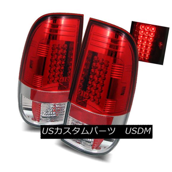 テールライト For 08-16 F250/F350/F450/F550 Super Duty Red Clear LED Tail Lights Brake Lamps 08-16 F250 / F350 / F450用 / F550スーパーデューティレッドクリアLEDテールライトブレーキランプ 【並行輸入品】