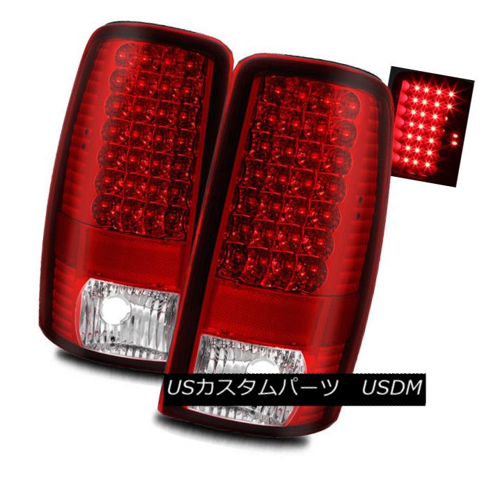 テールライト For 00-06 GMC Yukon/Yukon XL Red Clear LH/RH LED Tail Lights Rear Brake Lamps 00-06用GMC Yukon / Yukon XLレッドクリアLH / RH LEDテールライトリアブレーキランプ 【並行輸入品】