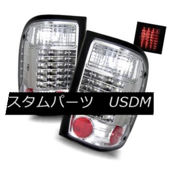 テールライト For 98-01 Ford Ranger Chrome LH/RH LED Tail Lights Rear Brake Lamps Replacement 98-01 Ford RangerクロームLH / RH LEDテールライトリアブレーキランプの交換 【並行輸入品】