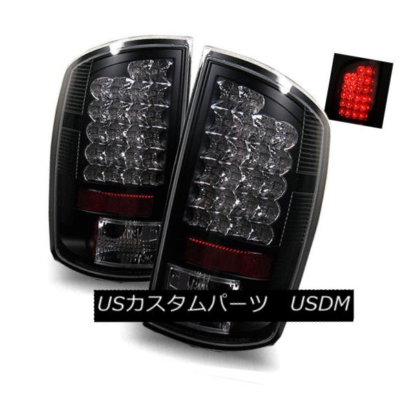 テールライト For 02-06 Dodge Ram 1500/2500/3500 Black LH+RH LED Tail Lights Rear Brake Lamps 02-06 Dodge Ram 1500/2500/3500ブラックLH + RH LEDテールライトリアブレーキランプ 【並行輸入品】