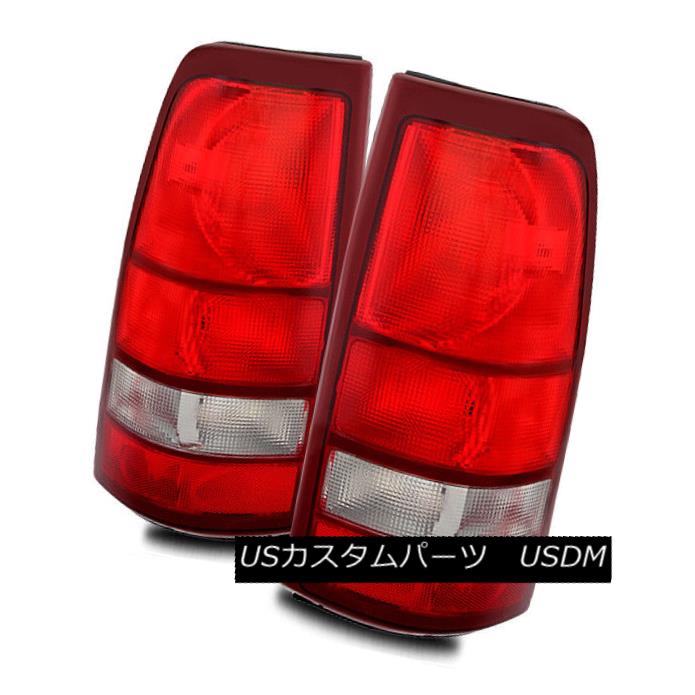 テールライト For 99-02 Chevy Silverado/99-03 GMC Sierra Red Clear Tail Lights Rear Brake Lamp 99-02 Chevy Silverado / 99-0 3 GMC Sierra Redクリアテールライトリアブレーキランプ 【並行輸入品】