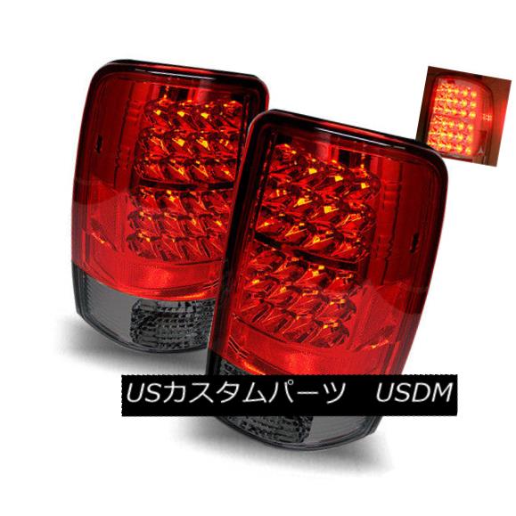 テールライト For 00-06 Chevy/GMC Suburban/Tahoe Red Smoke LH+RH LED Tail Lights Brake Lamps 00-06チェビー/ GMC郊外/タホ赤煙LH + RH LEDテールライトブレーキランプ 【並行輸入品】