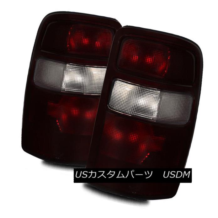 テールライト For 00-06 GMC Yukon/Yukon XL Dark Red/Clear LH/RH Tail Lights Rear Brake Lamps 00-06用GMC Yukon / Yukon XLダークレッド/クリアLH / RHテールライトリアブレーキランプ 【並行輸入品】