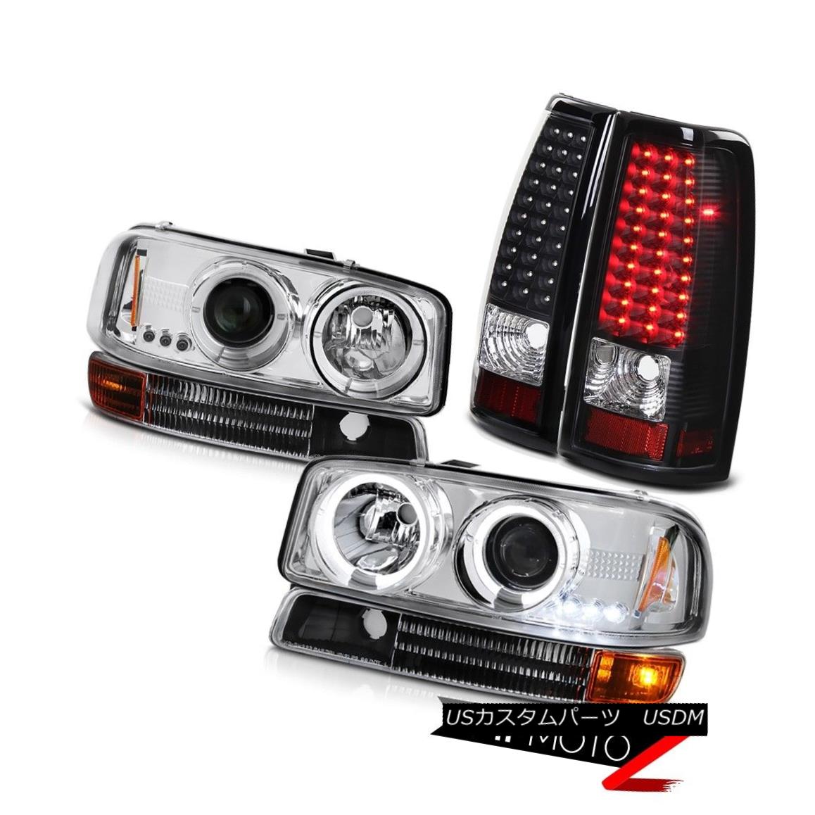 完成品 ヘッドライト 99-02 Sierra GMT800スモークフォグライトledテールパーキングライトccflヘッドライト 99-02  Sierra G