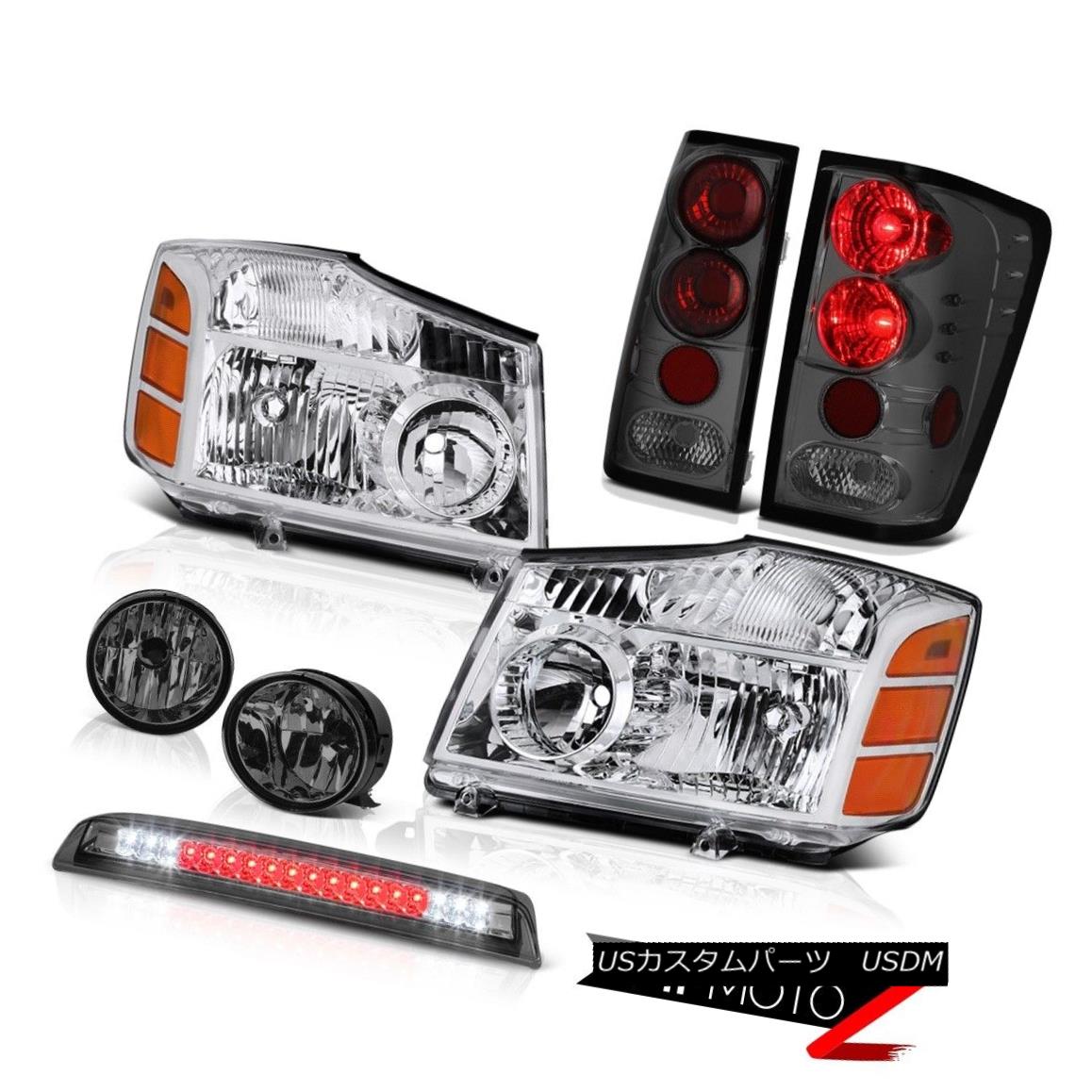 クーポン利用で1000円OFF テールライト 2000-2006 GMC DENALIダークスモークLEDテールライト+ハロープロジェクターブラックヘッドライト  2000-2006