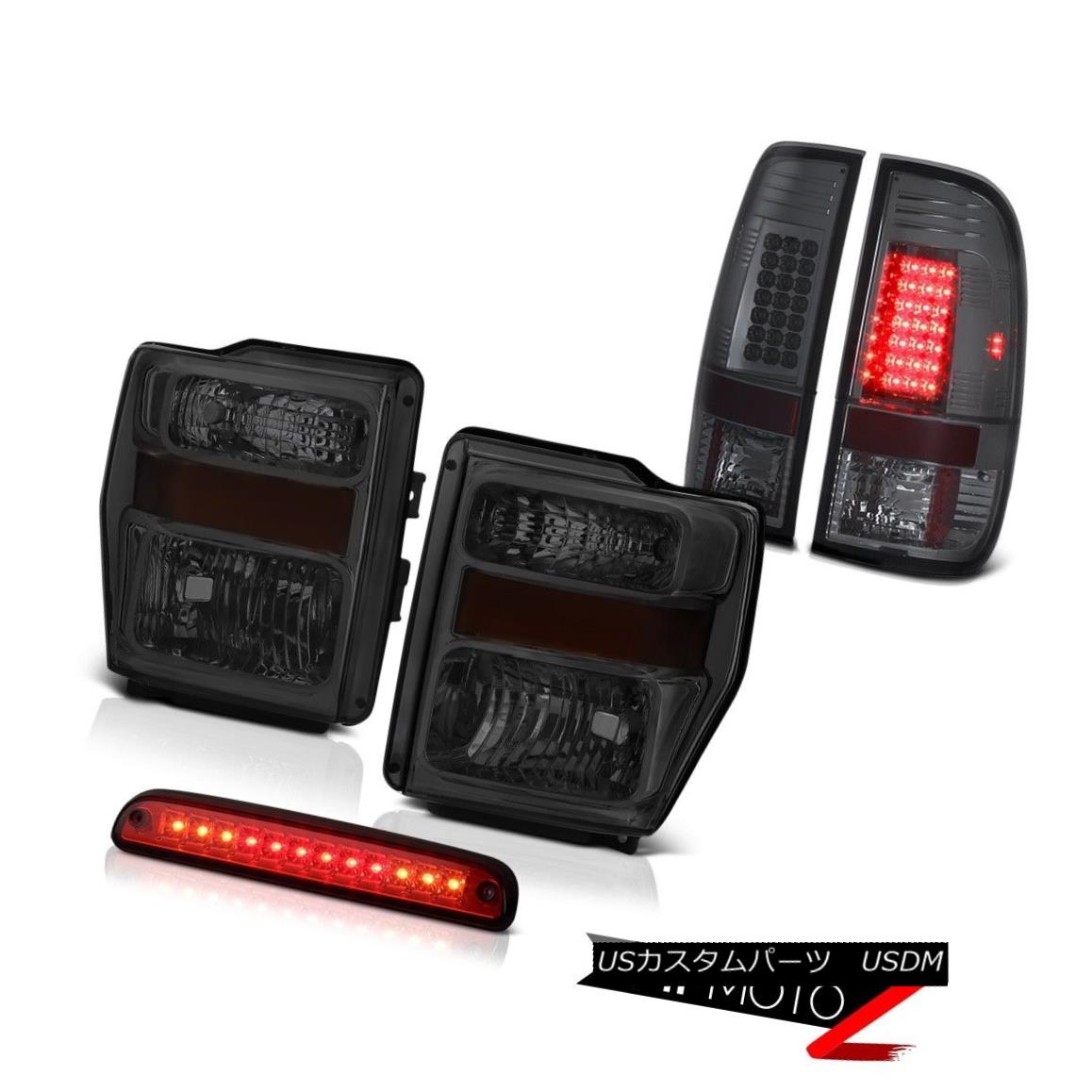 USテールライト スモークハウジングヘッドライトアンバーコーナー レッド3D LEDテールブレーキライトフィット02-05 RAM SMOKED HOUSING HEADLIGHT AMBER CORNER RED 3D LED TAIL BRAKE LIGHT FIT 02-05 RAM