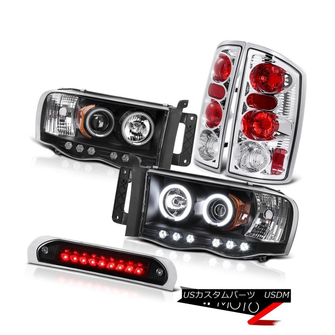 ヘッドライト 07 08 Ram Hemi Fluorescence Halo Headlights LED Bulbs