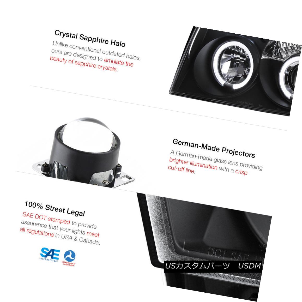 残りわずか】テールライト 05 06 Headlights WK 05 Halo Rim Grand Jeep Taillights Projector  Cherokee Black 06ジープグランドチェロキーWKブラックプロジェクターヘッドライトテールランプハローリム 車用品・バイク用品 