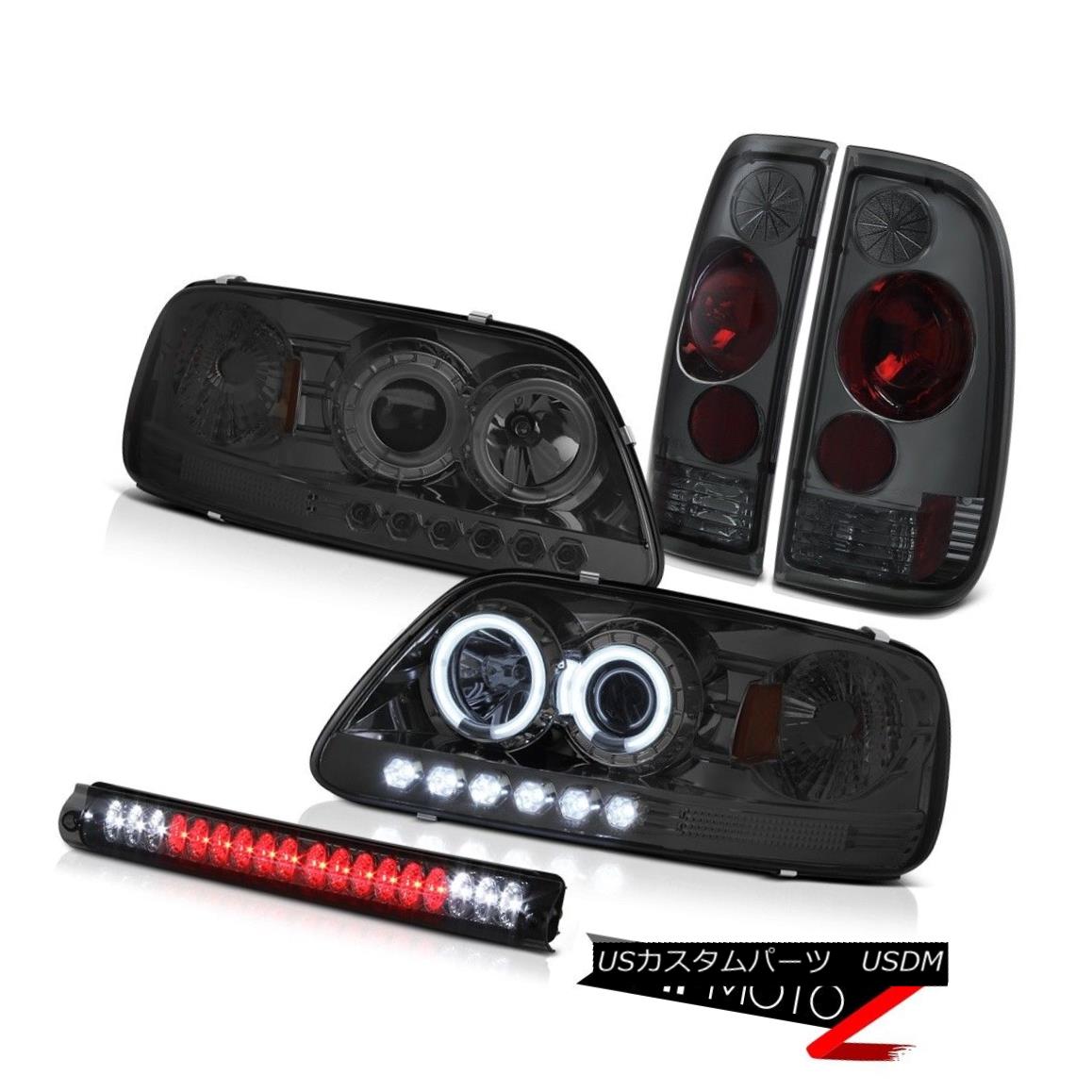 テールライト Smoke CCFL Halo Headlight 1999 2000 2001 F150 Rear Brake Tail Lamp 3rd Light LED 煙CCFLハローヘッドライト1999 2000 2001 F150リアブレーキテールランプ第3ライトLED 【並行輸入品】