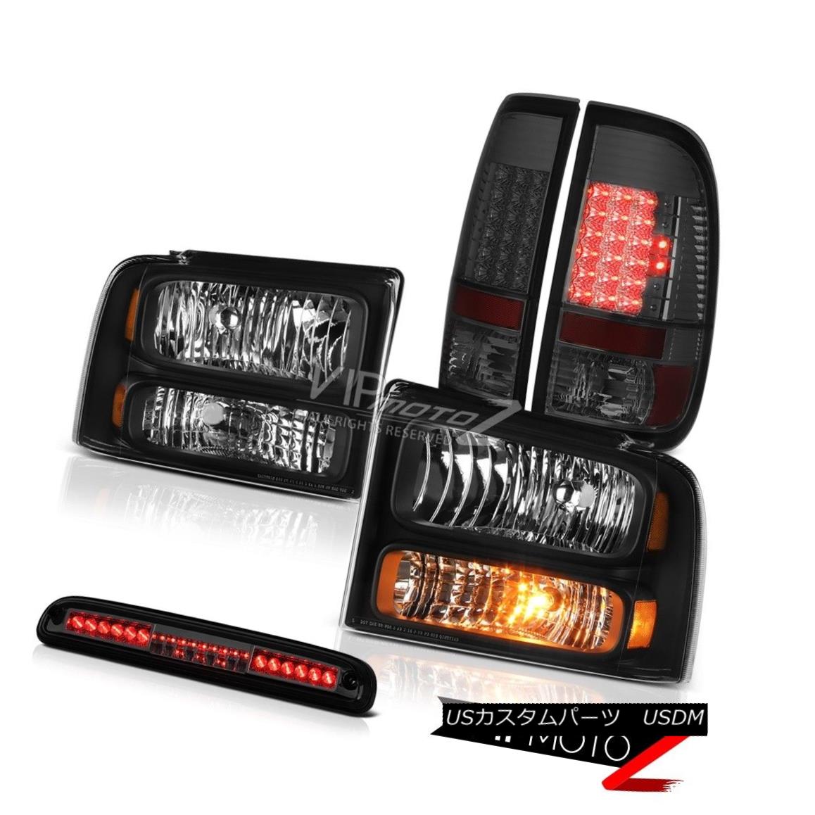 テールライト 2005 2006 2007 F250 Lariat Front Headlights Smoke LED TailLights Third Brake 2005 2006 2007 F250ラリアートフロントヘッドライトスモークLEDテールライト第3ブレーキ 【並行輸入品】