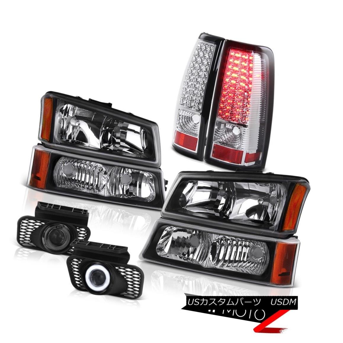テールライト Black Headlights LED Bulb Brake Tail Light Projector DRL Fog 03-06 Silverado LTZ ブラックヘッドライトLEDバルブブレーキテールライトプロジェクターDRL Fog 03-06 Silverado LTZ 【並行輸入品】