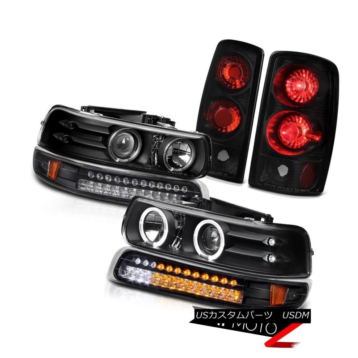 テールライト Angel Eye Headlights LED Parking Rear Brake Tail Lamps 00-06 Chevy Suburban 6.0L エンジェルアイヘッドライトLEDパーキングリアブレーキテールランプ00-06シボレー郊外6.0L 【並行輸入品】