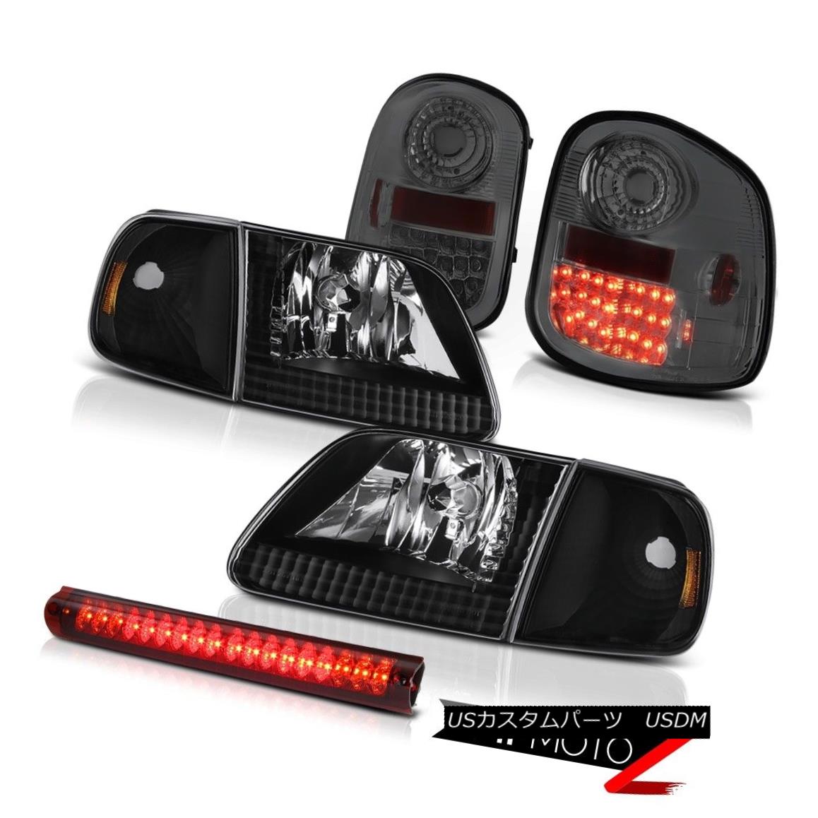 テールライト Black Parking Headlights Smoke Brake Tail Lights Roof LED Red 1997-2003 F150 SVT ブラックパーキングヘッドライトスモークブレーキテールライトルーフLEDレッド1997-2003 F150 SVT 【並行輸入品】
