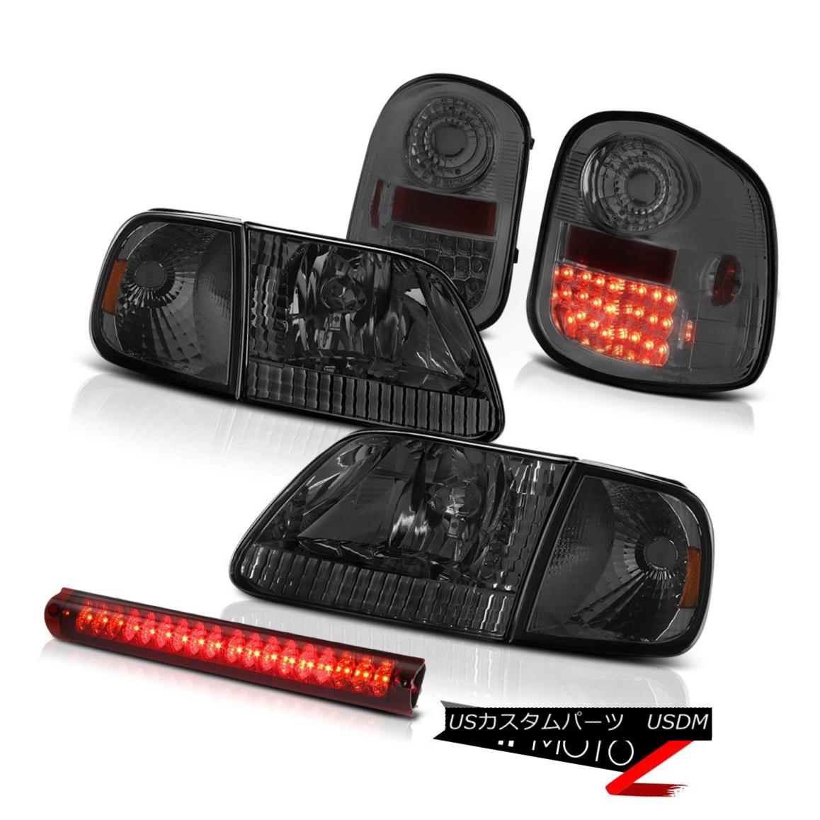 テールライト Parking Headlights Dark LED Brake Tail Lights Roof Red 97-03 F150 Flareside 4.6L 駐車用ヘッドライトダークLEDブレーキテールライトルーフレッド97-03 F150フラレージド4.6L 【並行輸入品】