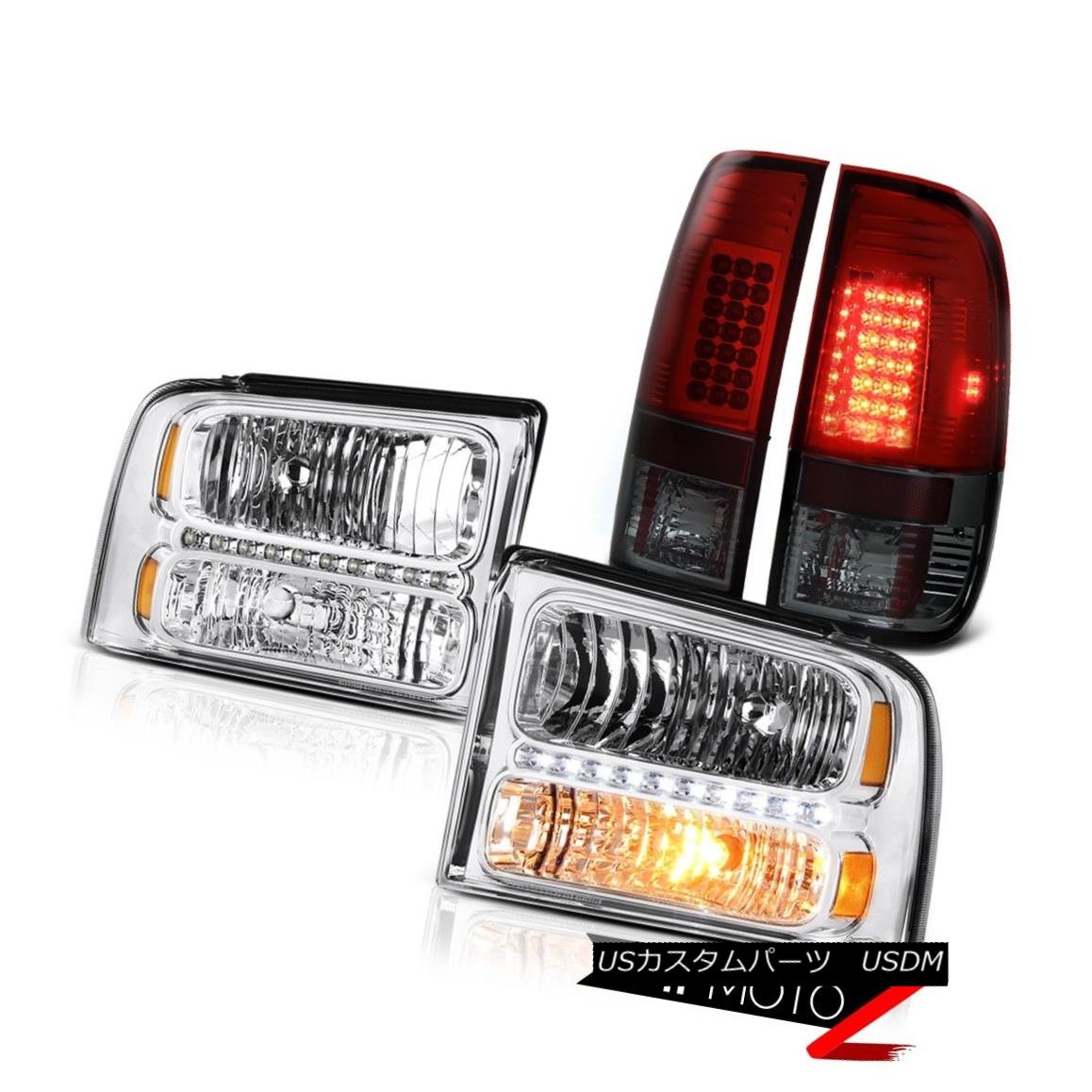 テールライト Crystal Clear Headlights Assembly LED Rear Tail Lights 2005 2006 2007 F250 6.8L クリスタルクリアヘッドライトアセンブリリアテールライト2005 2006 2007 F250 6.8L 【並行輸入品】