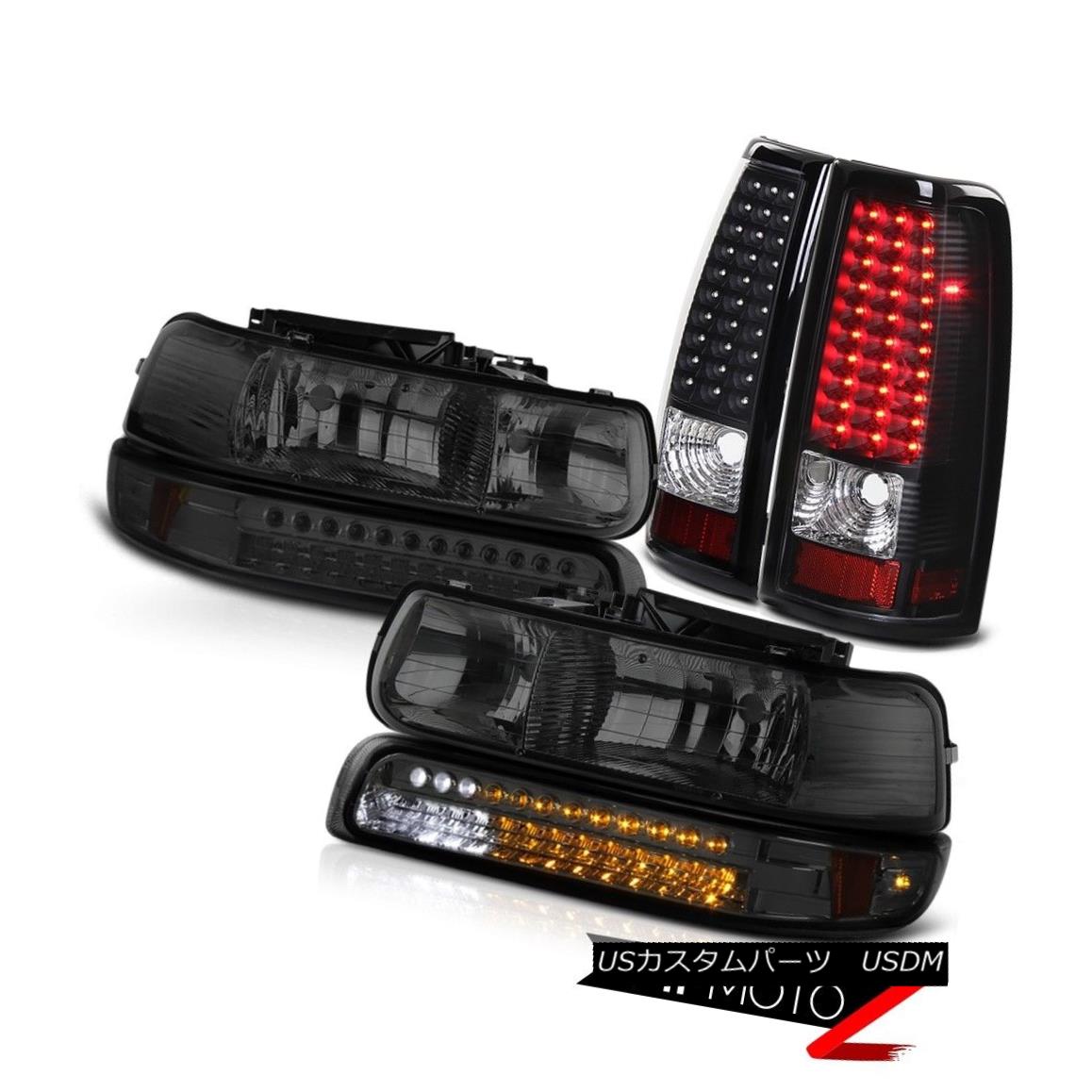 テールライト 99-02 Chevy Silverado LT PAIR Smoke Headlights LED Bumper Black Brake Tail Light 99-02 Chevy Silverado LT PAIRスモークヘッドライトLEDバンパーブラックブレーキテールライト 【並行輸入品】