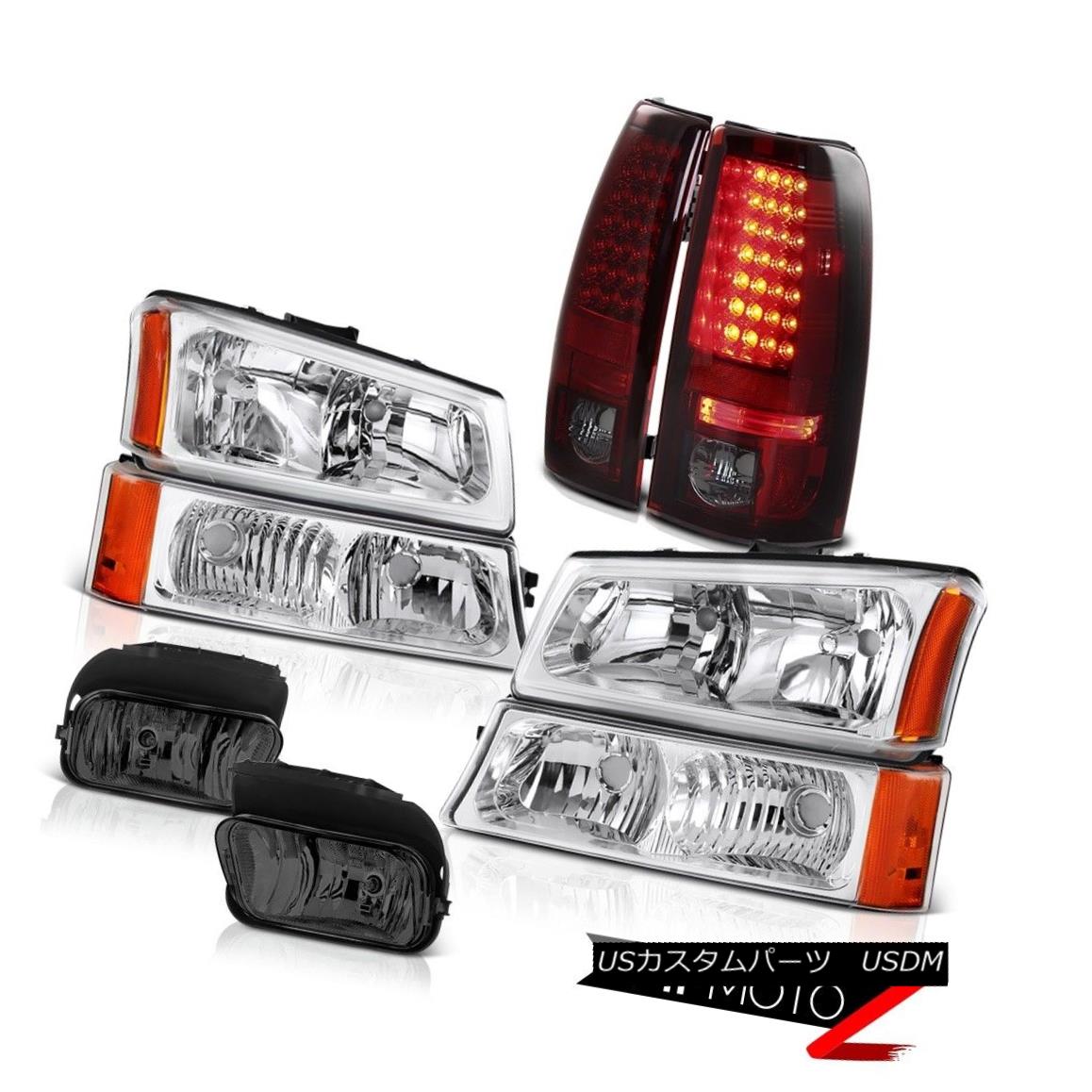 テールライト 03-06 Silverado LS Euro Bumper+Headlamps Bright LED Taillamp Driving Foglights 03-06 Silverado LSユーロバンパー+ヘッドラム ps明るいLEDタイルランプ駆動フォグライト 【並行輸入品】