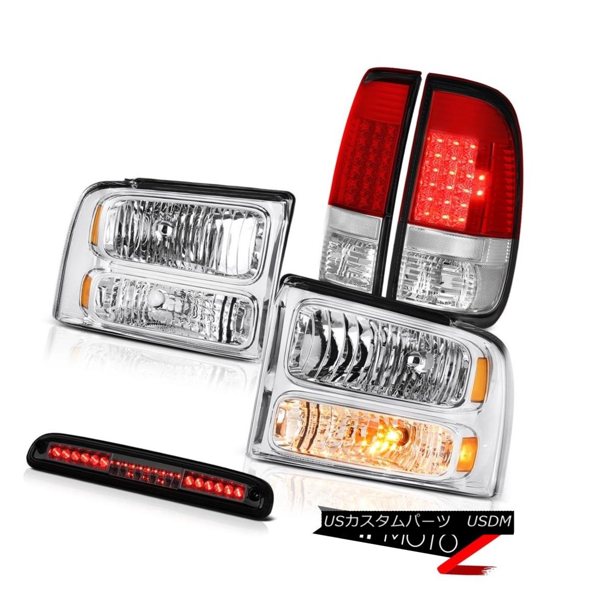 サイズ交換ｏｋ ライト ランプ Chrome Headlights Clear Pair Highline F350 05 07 テールライト Tail F350ハイライトペアクリアヘッドライトクロームテールランプ第3ブレーキティントled 05 07 Led Tint Brake 3rd Lamps