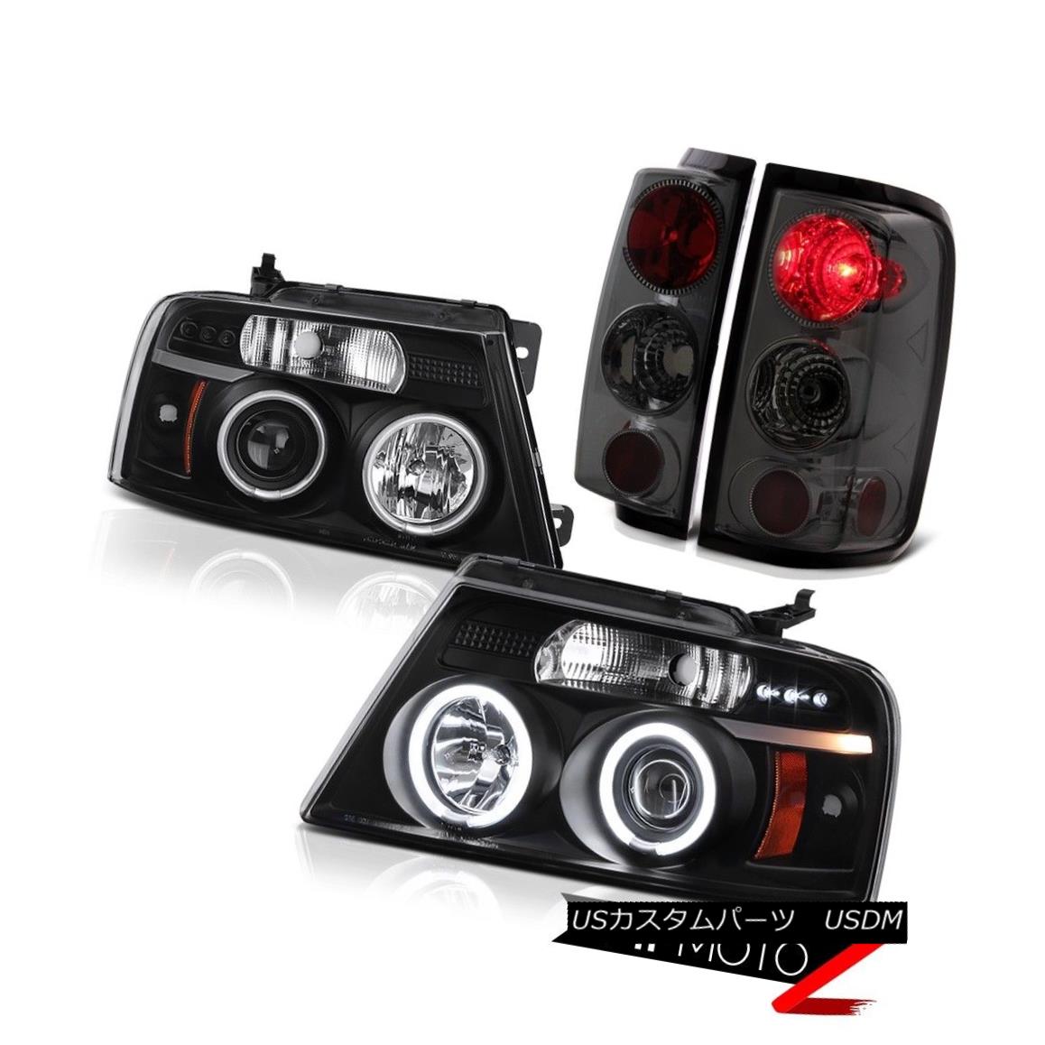 テールライト F150 Ford 2004-2008 SMOKE Rear Tail Lights Lamps CCFL Angel Eye LED Headlights F150フォード2004-2008 SMOKEリアテールライトランプCCFLエンジェルアイLEDヘッドライト 【並行輸入品】