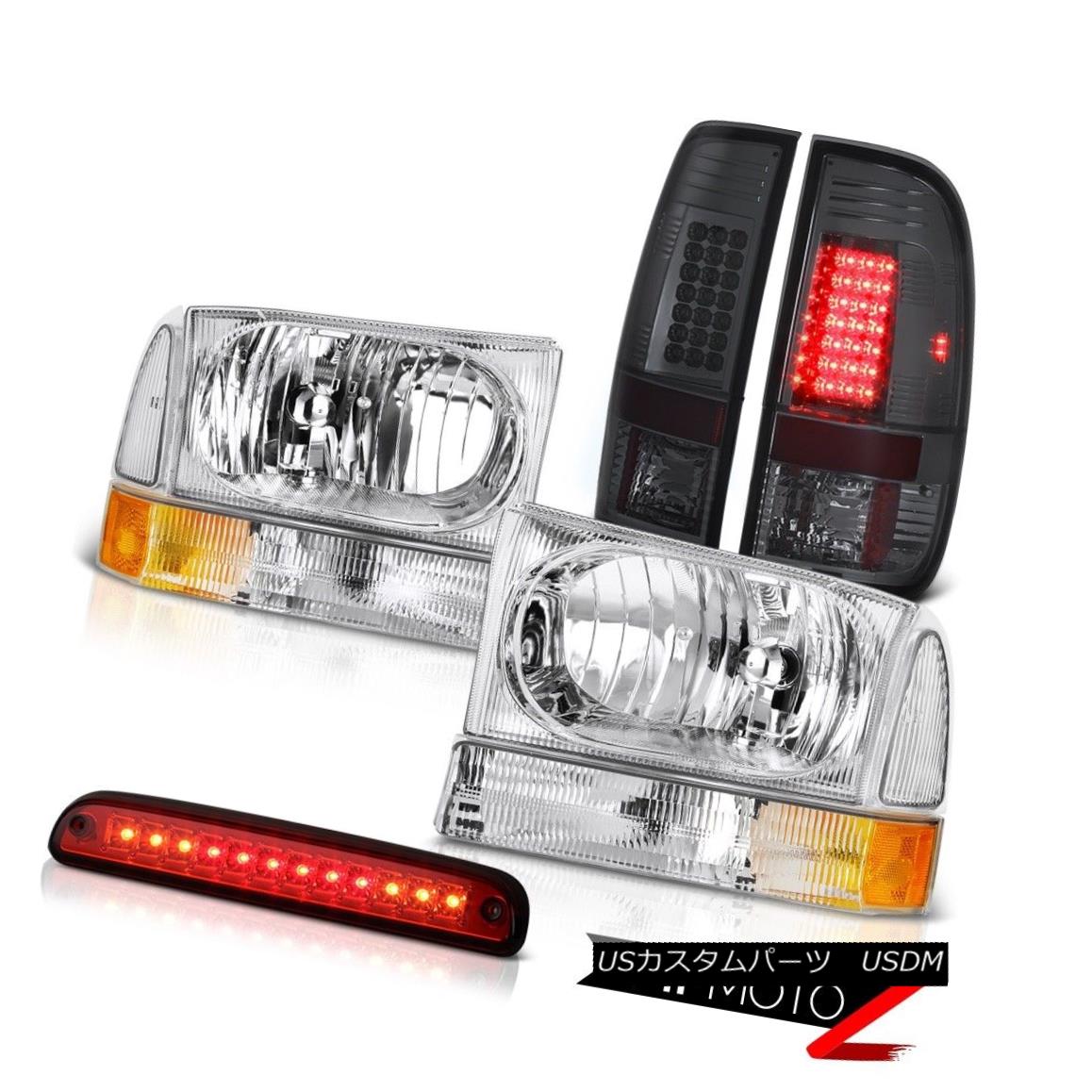 テールライト Pair Chrome Headlights High Brake Cargo LED Tinted Lights 1999-2004 Ford F350 SD ペアクロームヘッドライトハイブレーキカーゴLEDライトテッドライト1999-2004 Ford F350 SD 【並行輸入品】