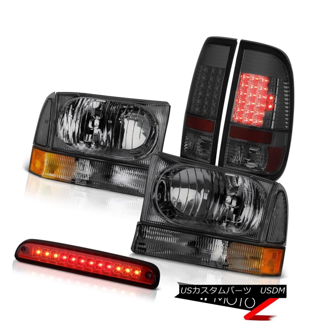 テールライト 1999-2004 F250 XLT Dark Headlights Signal Tail Lights Wine Red Third Brake LED 1999-2004 F250 XLTダークヘッドライト信号テールライトワインレッド第3ブレーキLED 【並行輸入品】