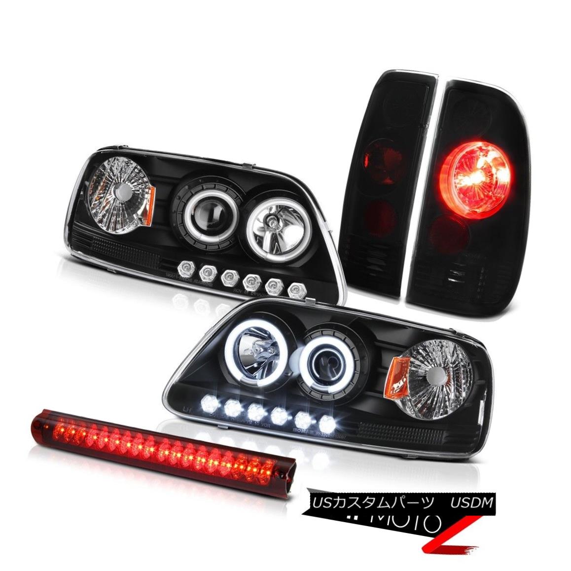テールライト Halo Projector Headlight Sinister Black Tail Lights Brake LED 01-03 F150 Lariat ヘイロープロジェクターヘッドライト不審な黒いテールライトブレーキLED 01-03 F150 Lariat 【並行輸入品】