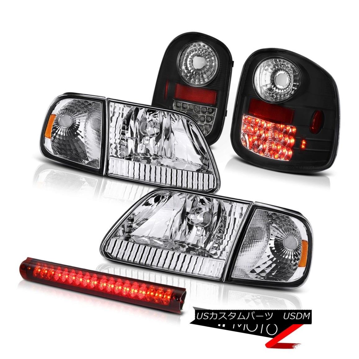 テールライト Euro Headlights Black LED Tail Lamps 3rd Brake 97-03 F150 Flareside King Ranch ユーロヘッドライトブラックLEDテールランプ3rdブレーキ97-03 F150 Flareside King Ranch 【並行輸入品】