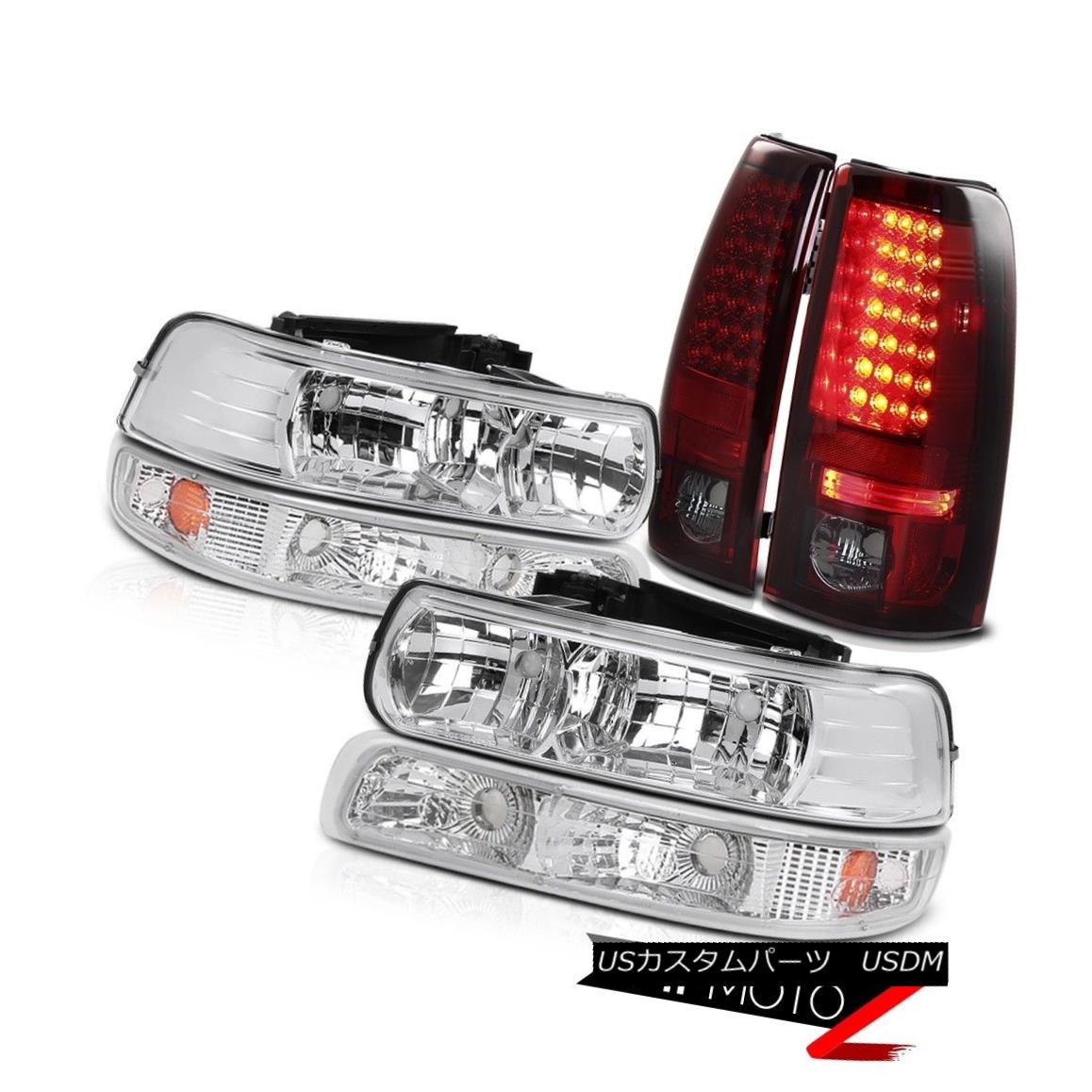 テールライト Crystal Headlight+Bumper Lamp+SMOKE^RED LED Tail Light 99-02 Silverado 1500/2500 クリスタルヘッドライト+バンプ erランプ+ SMOKE ^ RED LEDテールライト99-02 Silverado 1500/2500 【並行輸入品】