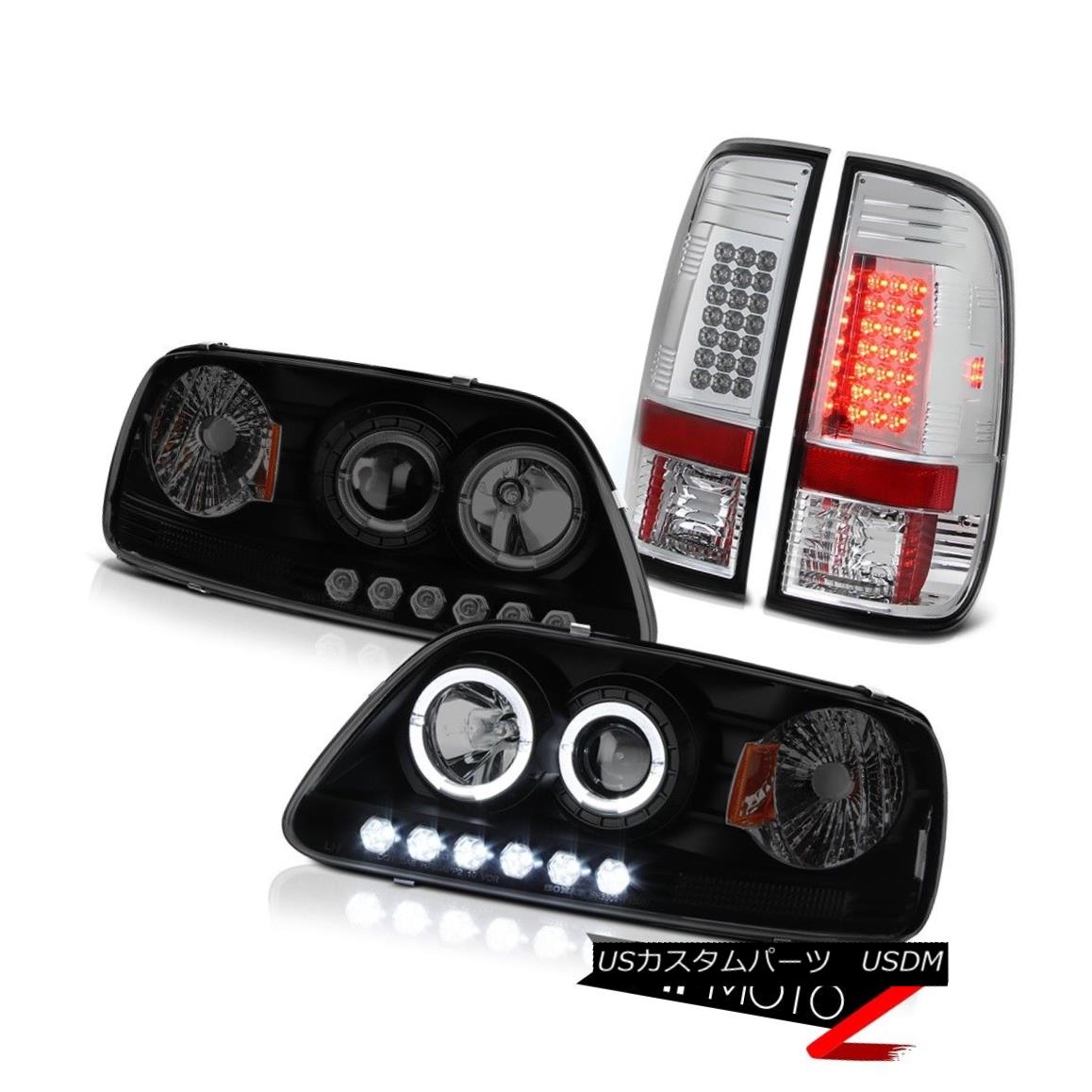 テールライト F150 Hertiage 1997-2003 Halo SINSTER BLACK SMD Headlights Chrome LED Tail Lights F150 Heritage 1997-2003 Halo SINISTER BLACK SMDヘッドライトクロームLEDテールライト 【並行輸入品】