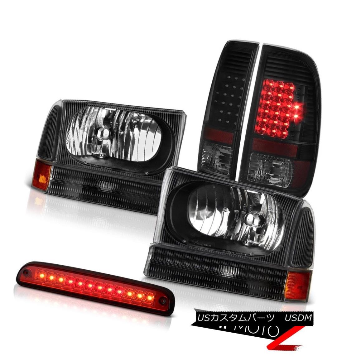 テールライト 99-04 F350 Turbo Diesel Infinity Black Headlights Rear Brake Tail Light Roof LED 99-04 F350ターボディーゼルインフィニティブラックヘッドライトリアブレーキテールライトルーフLED 【並行輸入品】