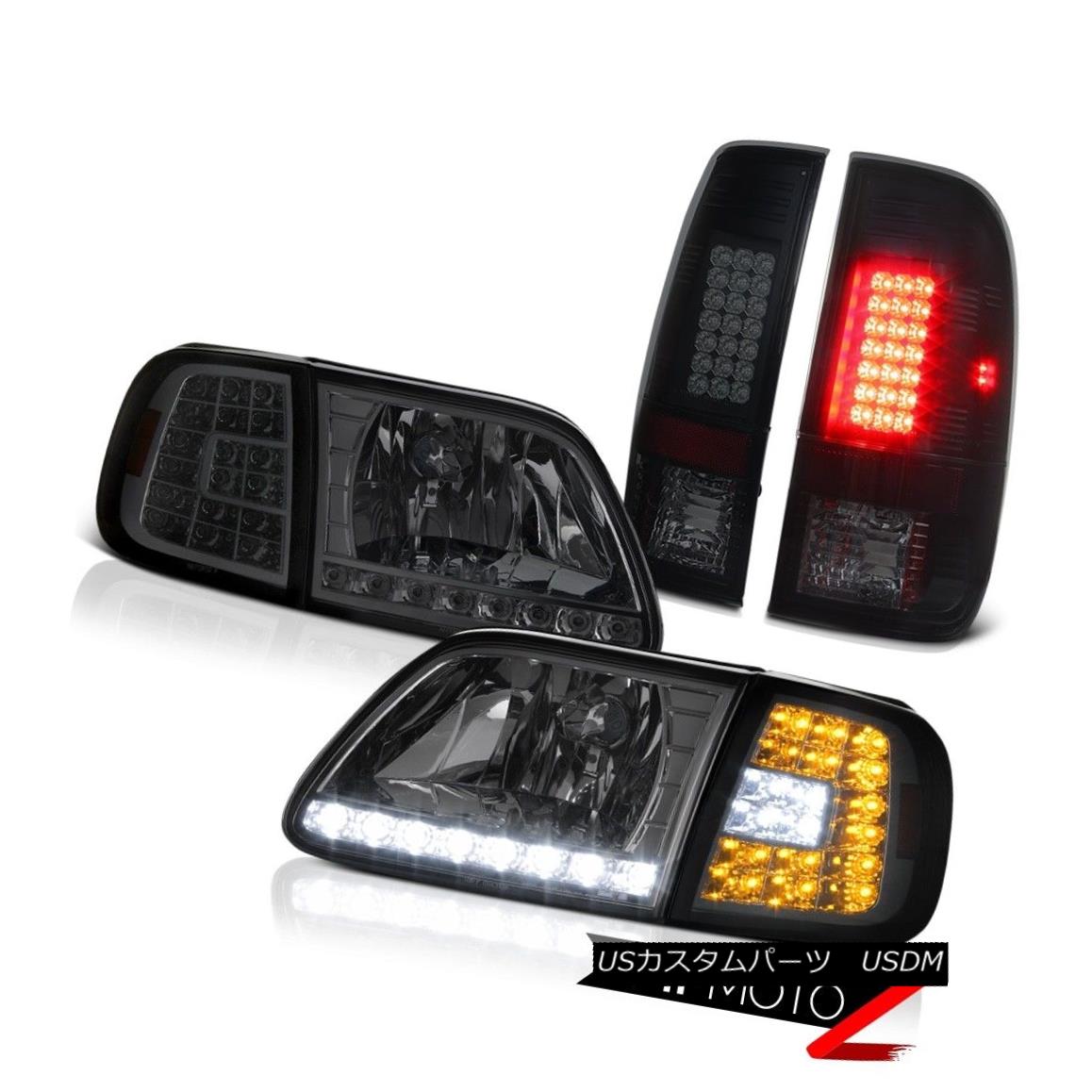 テールライト 97 98 99 00 01 02 03 F150 XLT Corner DRL Headlight Sinister Black LED Tail Light 97 98 99 00 01 02 03 F150 XLTコーナーDRLヘッドライトシニスターブラックLEDテールライト 【並行輸入品】