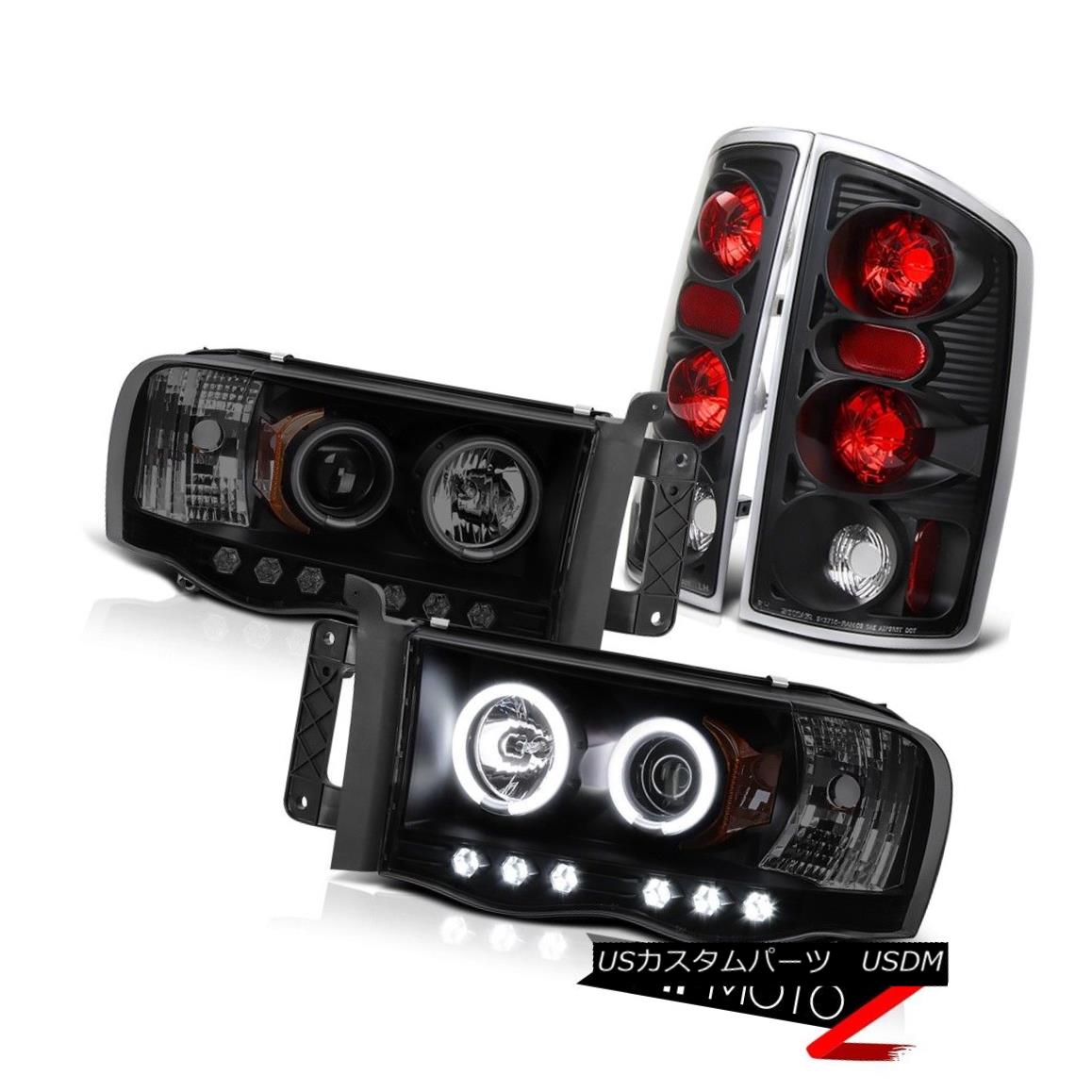 テールライト 02-05 Ram PowerTech 3.7L WS CCFL Angel Projector Headlight Tail Light Brake lamp 02-05 Ram PowerTech 3.7L WS CCFLエンジェルプロジェクターヘッドライトテールライトブレーキランプ 【並行輸入品】