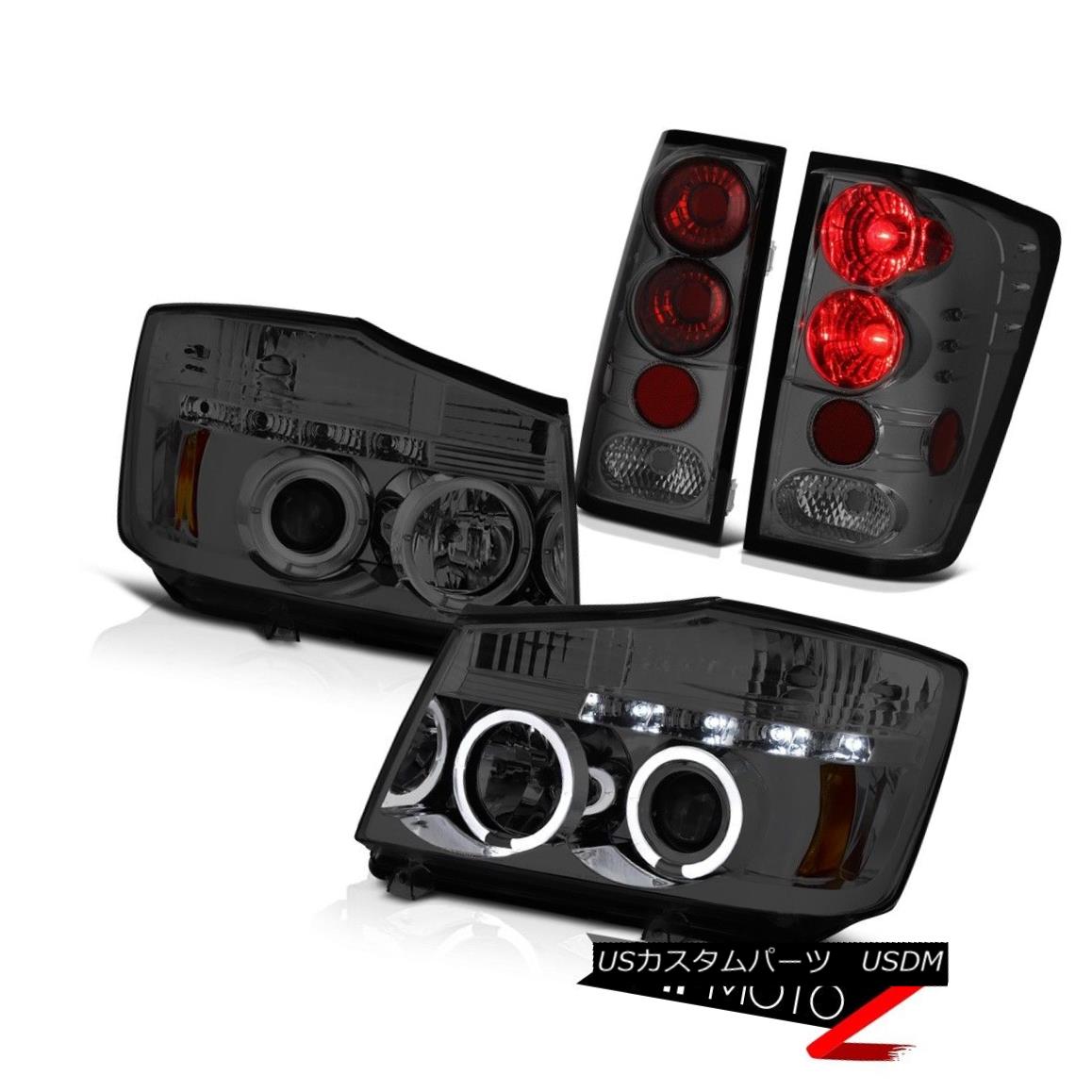 テールライト For 2004-2015 For 2004-2015 Titan LE Pair Smoke Headlight Tinted Tail Light 2004年から2015年の間、2004年から2015年の間タイタン・ル・ペア・スモーク・ヘッドライト・テールテールライト 【並行輸入品】