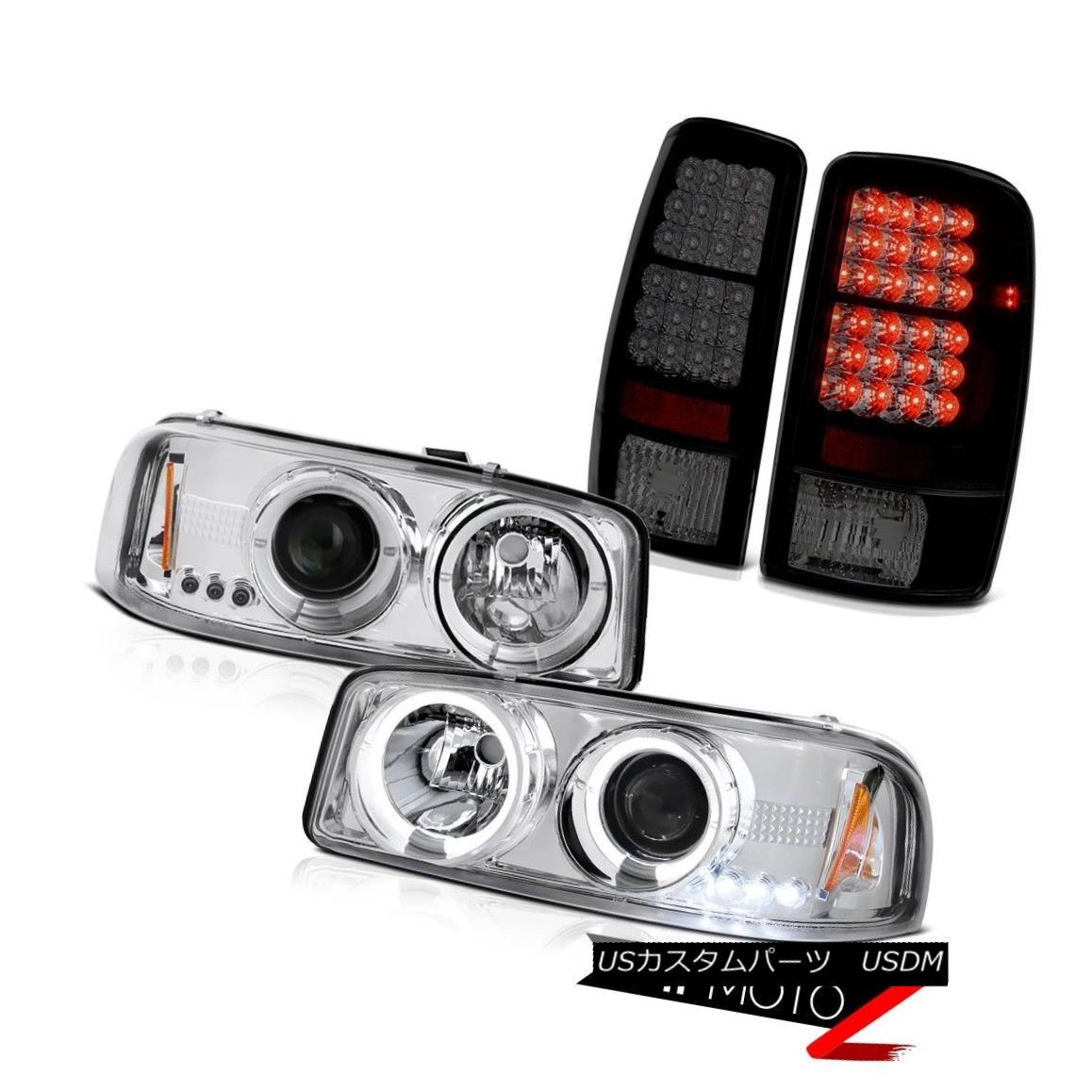 テールライト 2000-2006 Yukon GMT800 Chrome Projector Headlamps Sinister Black LED Brake Lamps 2000-2006 Yukon GMT800クロームプロジェクターヘッドランプ不快な黒LEDブレーキランプ 【並行輸入品】