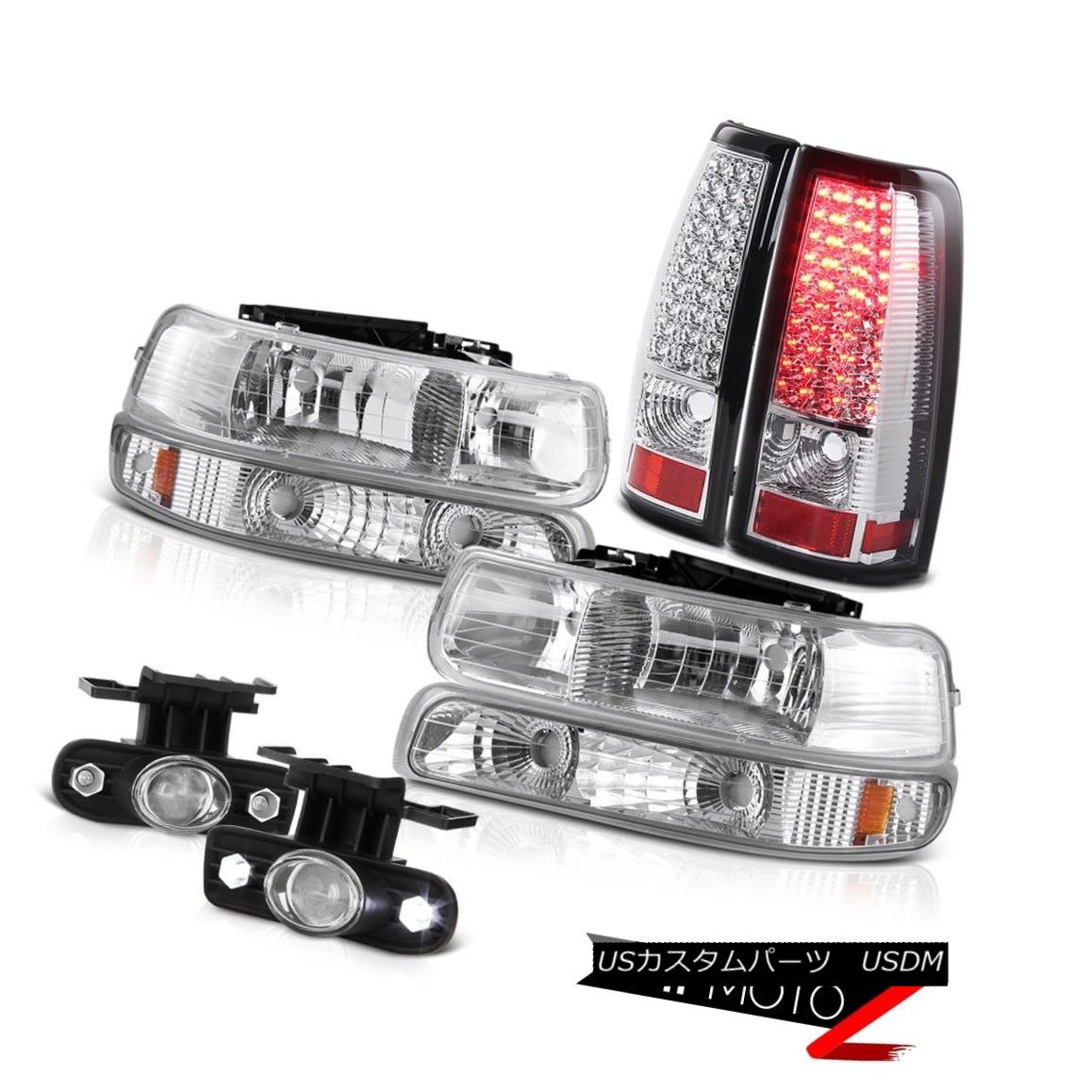 テールライト 1999-2002 Silverado Extended Regular Headlamps Bright LED Tail Lights Fog Lamp 1999-2002シルバラード拡張レギュラーヘッドランプ明るいLEDテールライトフォグランプ 【並行輸入品】