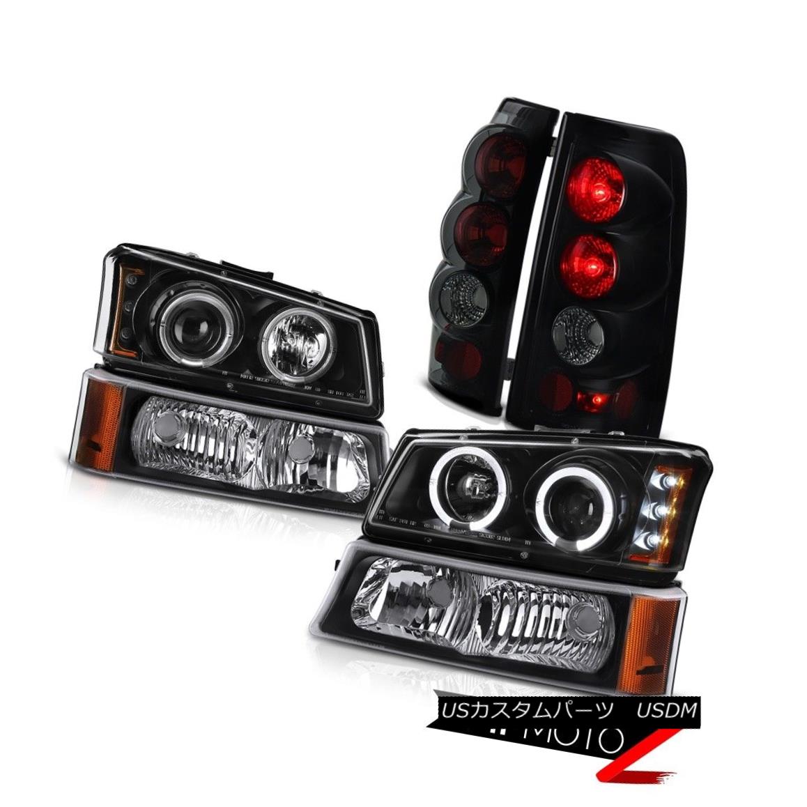テールライト 03-06 Silverado 6.0L Black Halo LED Headlights Bumper Signal Sinister Tail Light 03-06 Silverado 6.0L Black Halo LEDヘッドライトバンパー信号Sinisterテールライト 【並行輸入品】
