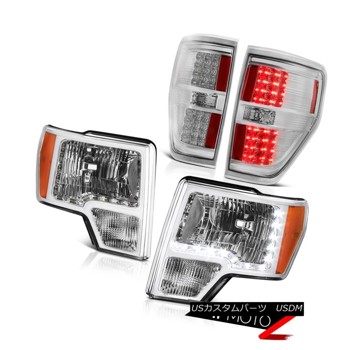 テールライト 2009-2014 F150 Harley Davidson Diamond Cut Headlights LED Bulb Brake Tail Lights 2009-2014 F150ハーレーダビッドソンダイヤモンドカットヘッドライトLED電球ブレーキテールライト 【並行輸入品】