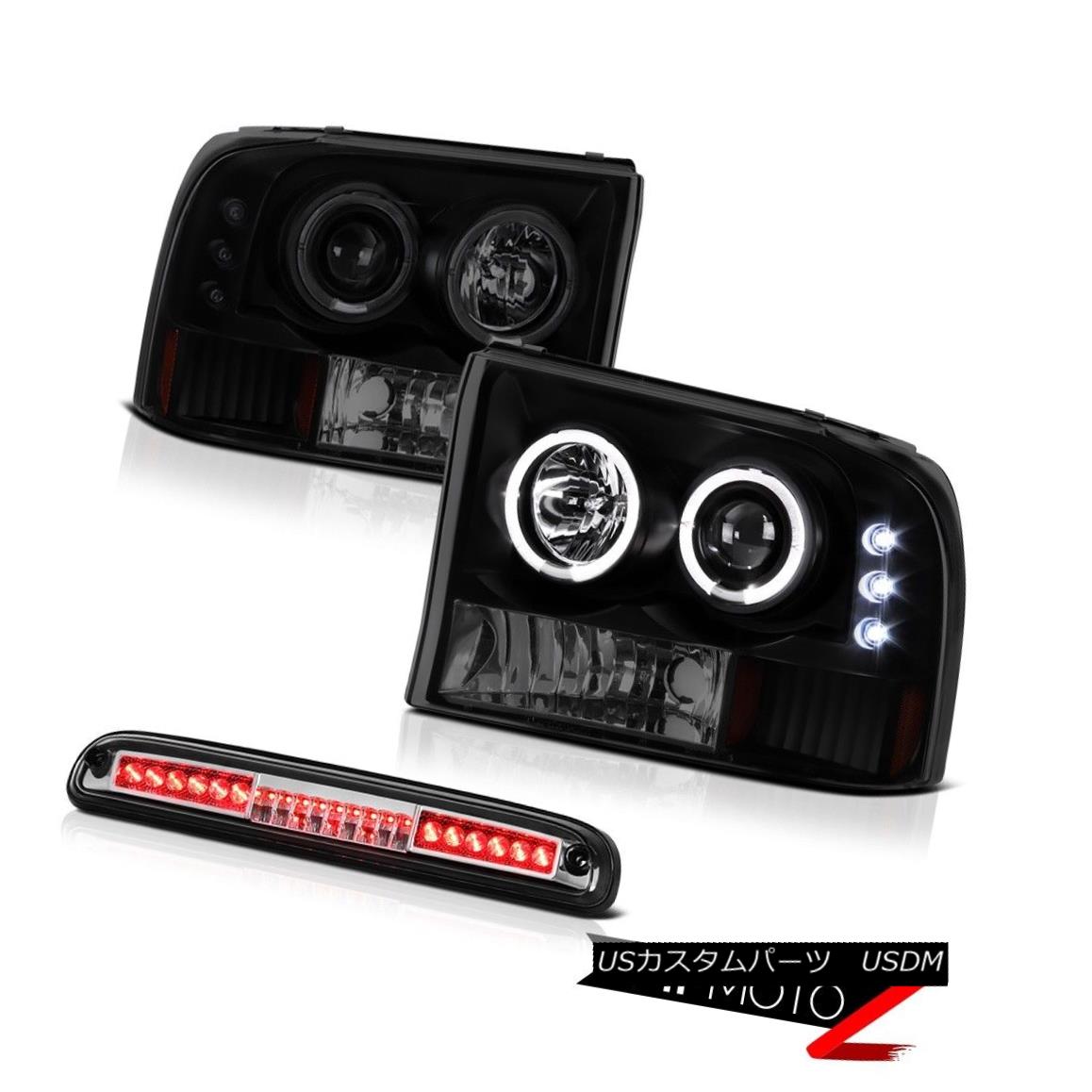 テールライト 1999-2004 F250 Lariat Halo SINSTER BLACK DRL Headlights Roof Stop LED Chrome 1999-2004 F250 Lariat Halo SINSTER BLACK DRLヘッドライトルーフストップLEDクローム 【並行輸入品】