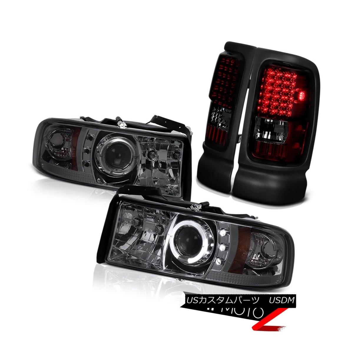 テールライト 98 99 00 01 Dodge Ram Smoke Tint Projector Head Lamps Red Smoke LED Tail Lights 98 99 00 01ダッジラムスモークティントプロジェクターヘッドランプレッドスモークLEDテールライト 【並行輸入品】 58,410円