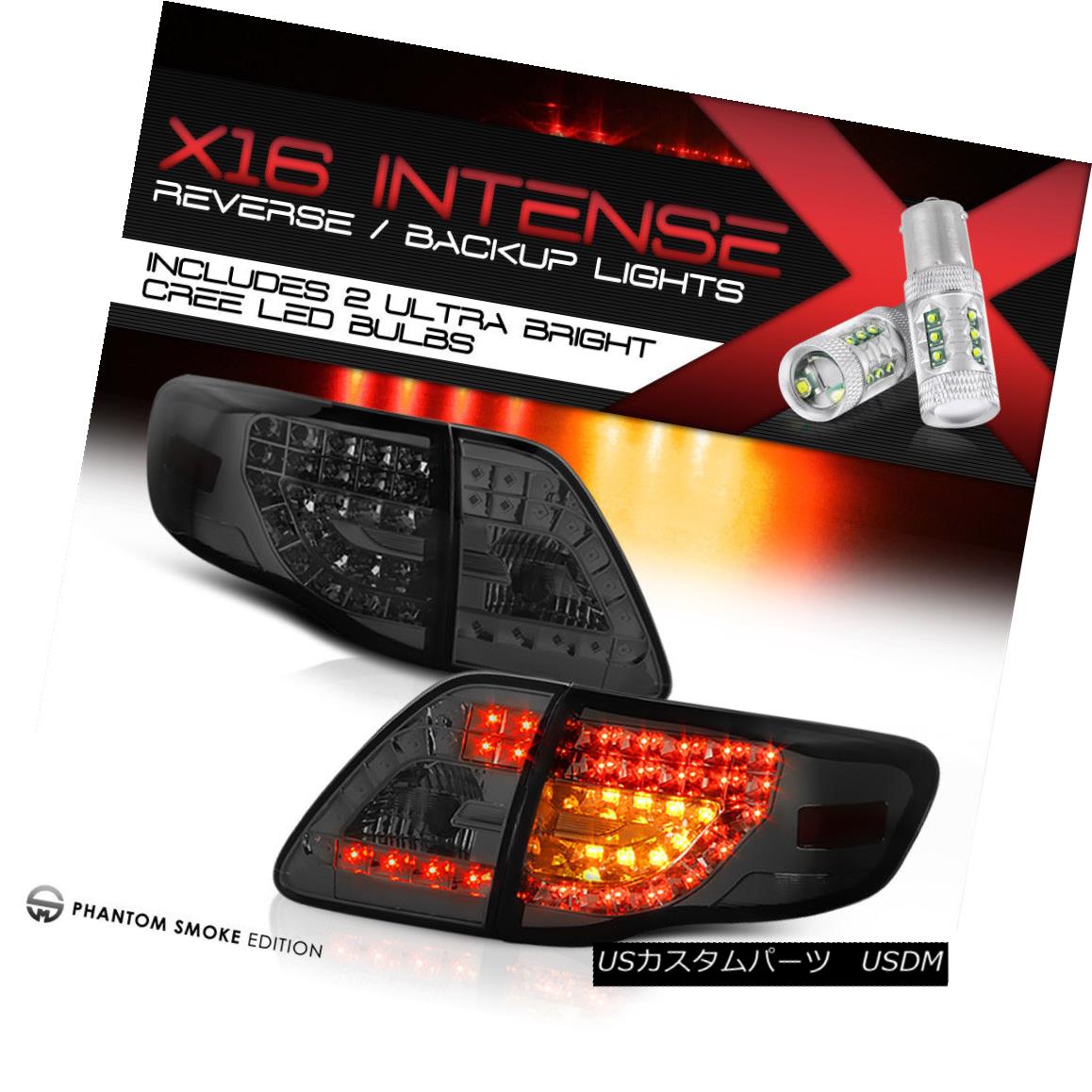 テールライト {Cree LED Reverse} 09 10 Toyota Corolla Smoke LED Rear Brake Signal Tail Lights {Cree LED Reverse} 09 10トヨタカローラスモークLEDリアブレーキ信号テールライト 【並行輸入品】