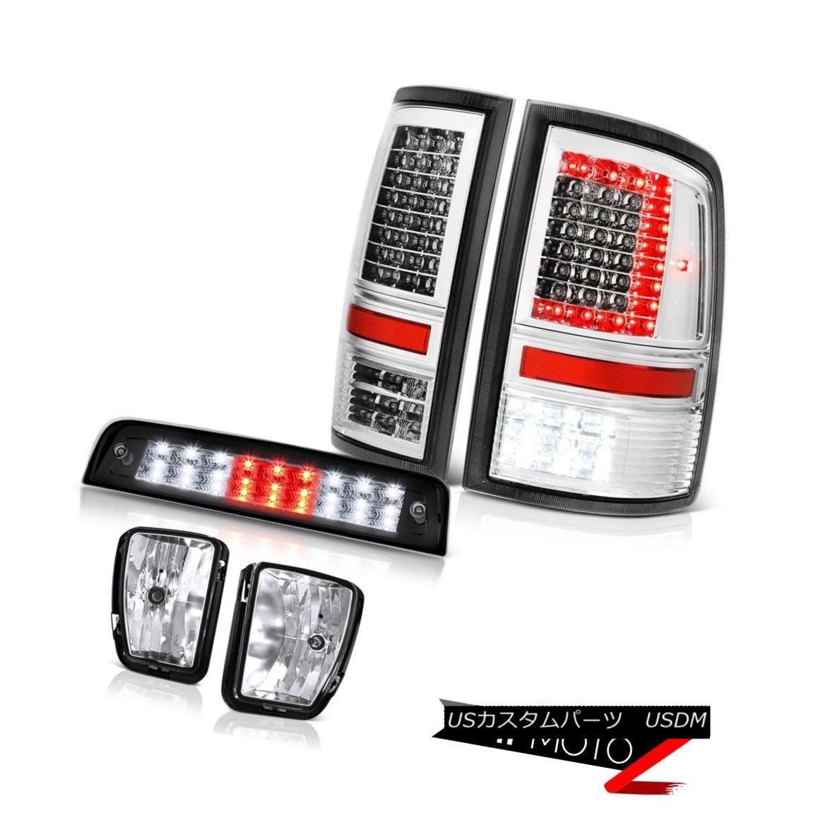 テールライト 13-18 RAM 1500 Inky Black Third Brake Light Chrome Led Tail Driving Lamps PAIR 13-18 RAM 1500インキブラック第3ブレーキライトクロームレッドテール駆動ランプペア 【並行輸入品】