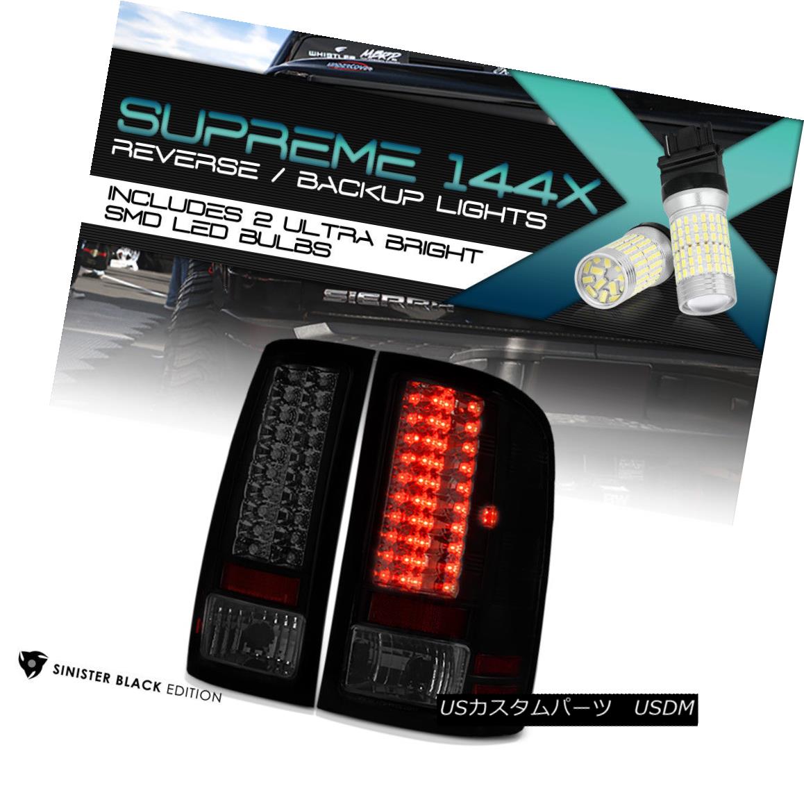 テールライト !360 Degree SMD Backup! GMC Sierra 07-13 Black Housing LED Tail Light Lamp Smoke 360度SMDバックアップ！ GMC Sierra 07-13ブラックハウジングLEDテールライトランプスモーク 【並行輸入品】