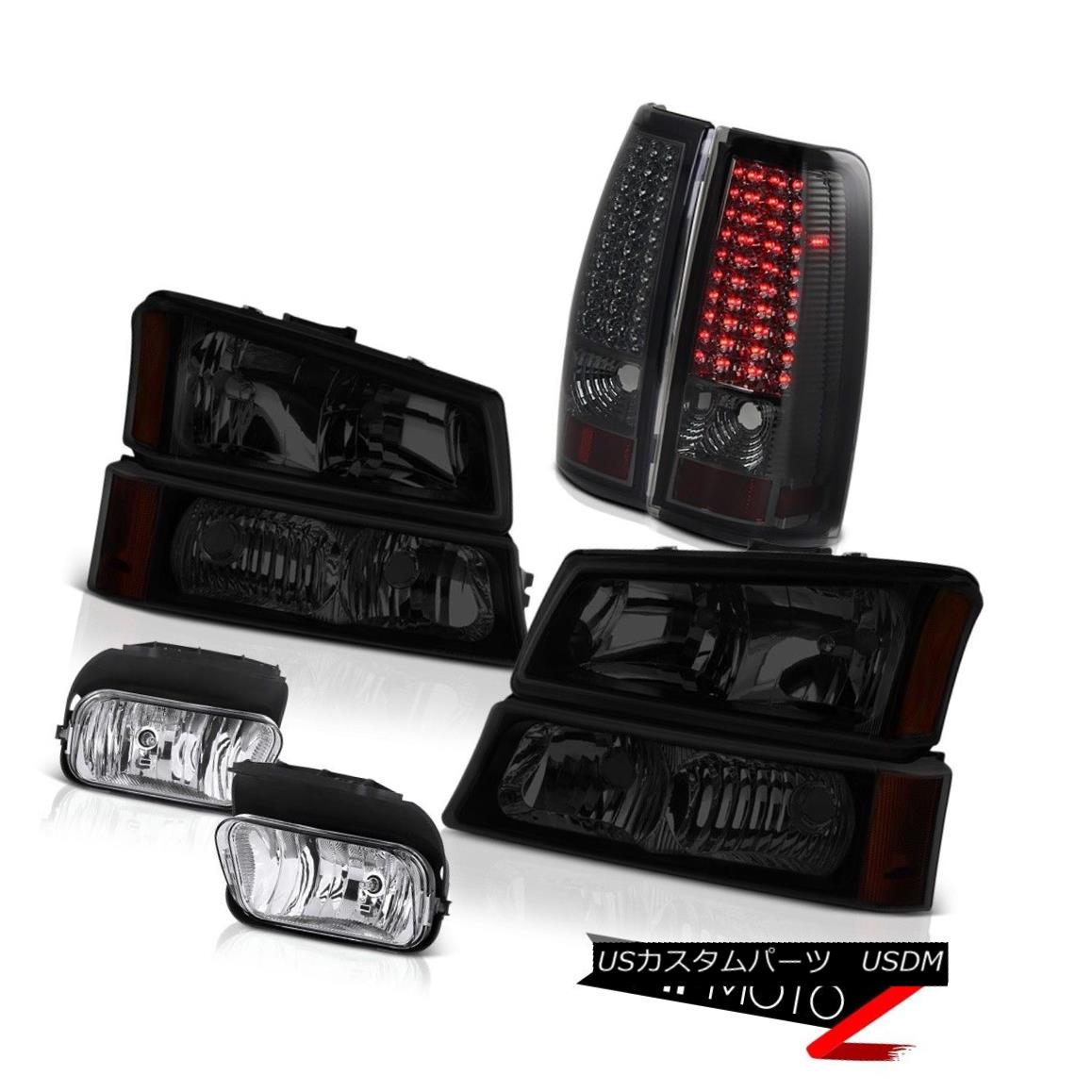 テールライト 2003-2006 Silverado 1500 Clear Chrome Foglamps Phantom Smoke Taillamps Headlamps 2003-2006 Silverado 1500クリアクロームフォグランプファントムスモークタイルランプヘッドランプ 【並行輸入品】