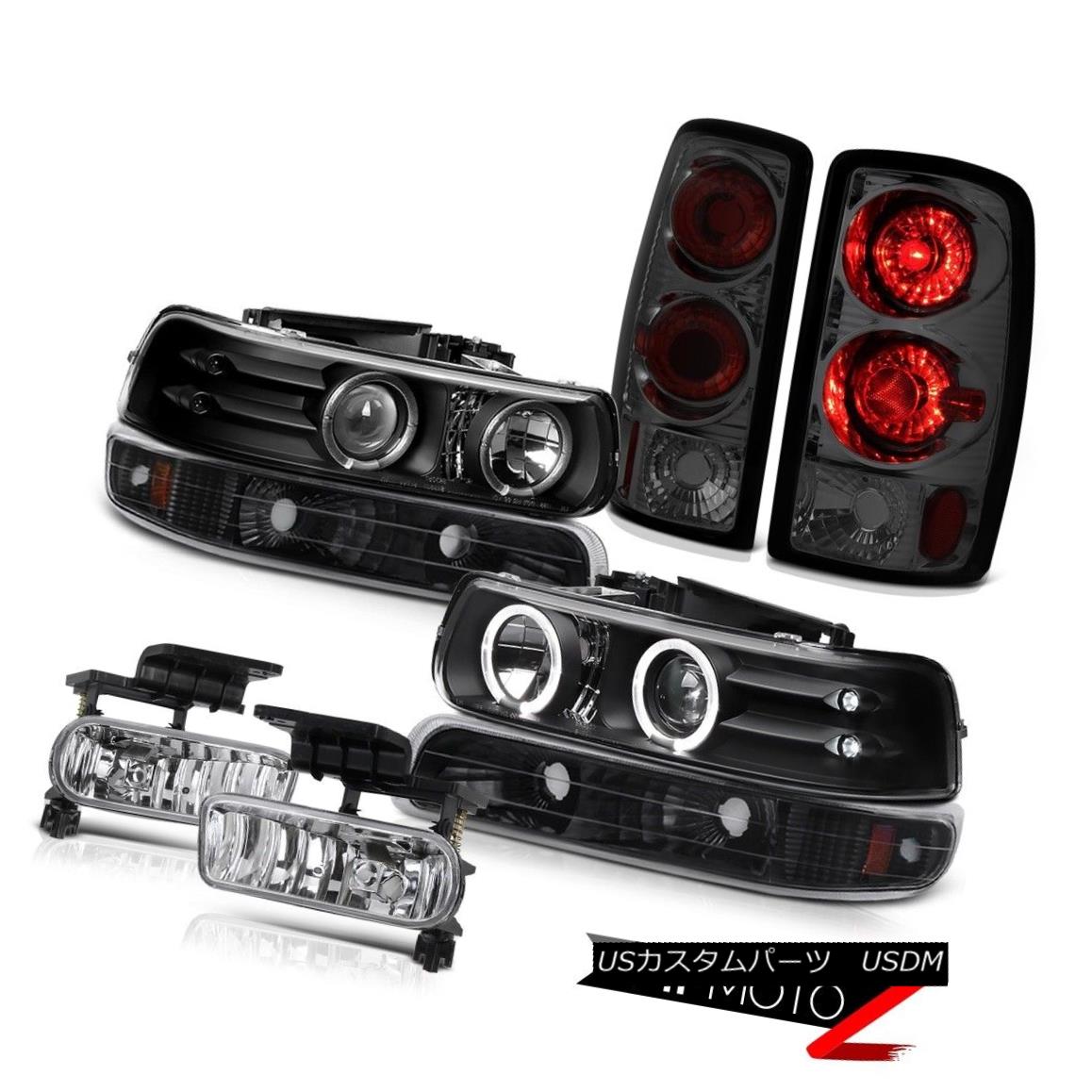 テールライト Black Halo Projector Headlights Bumper Brake Tail Light Clear Fog 00-06 Tahoe LT ブラックハロープロジェクターヘッドライトバンパーブレーキテールライトクリアフォグ00-06 Tahoe LT 【並行輸入品】