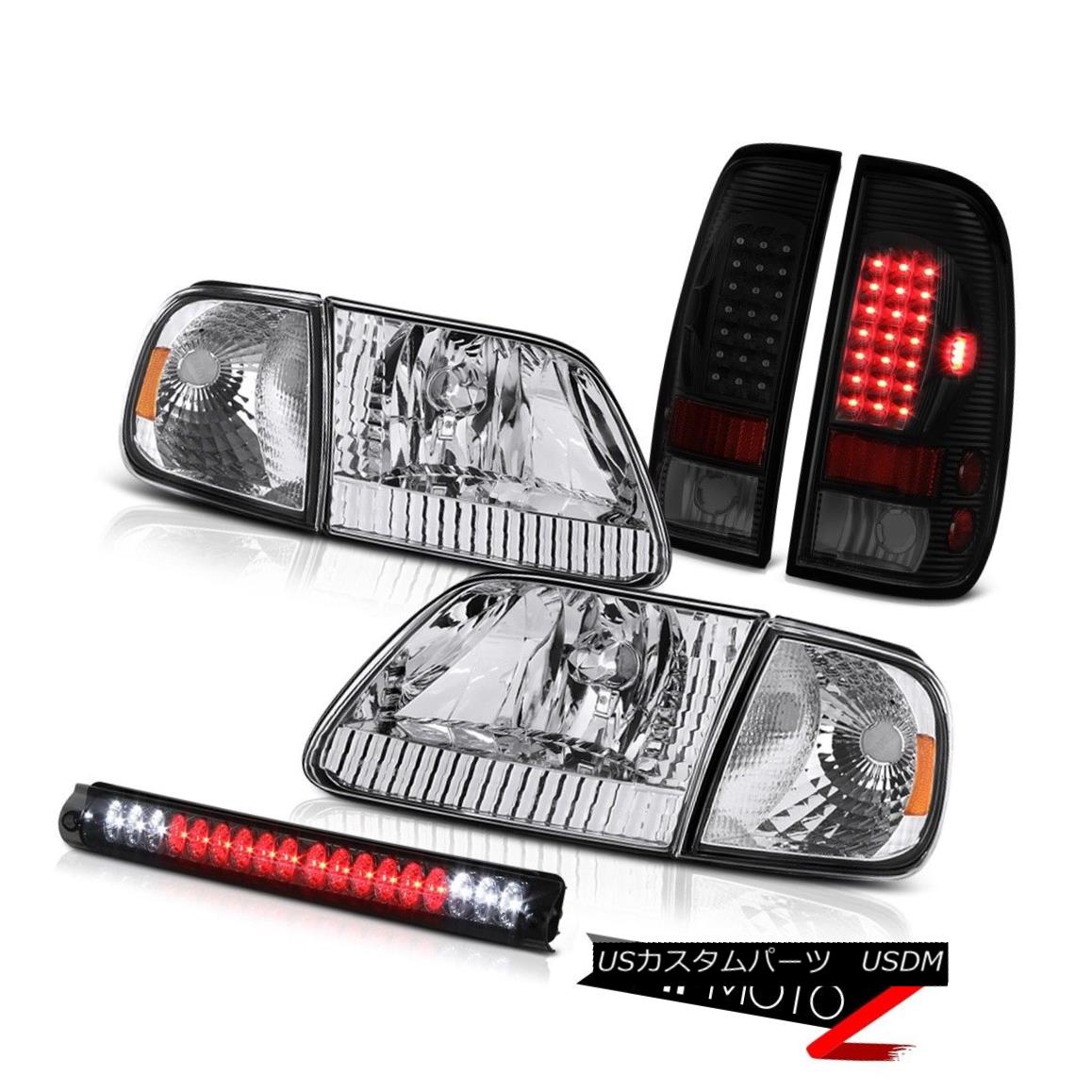 テールライト 97-03 F150 Xl Euro Clear Headlamps Corner Lamp 3RD Brake Smoke Tinted Tail Lamps 97-03 F150 XIユーロクリアヘッドランプコーナーランプ3RDブレーキ煙テイリングテールランプ 【並行輸入品】