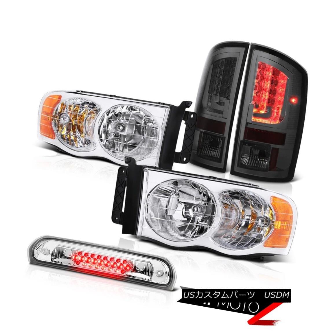 テールライト 02-05 Ram 1500 2500 3500 ST Taillights Euro Chrome Headlamps 3RD Brake Lamp LED 02-05 Ram 1500 2500 3500 STテールランプユーロクロームヘッドランプ3RDブレーキランプLED 【並行輸入品】