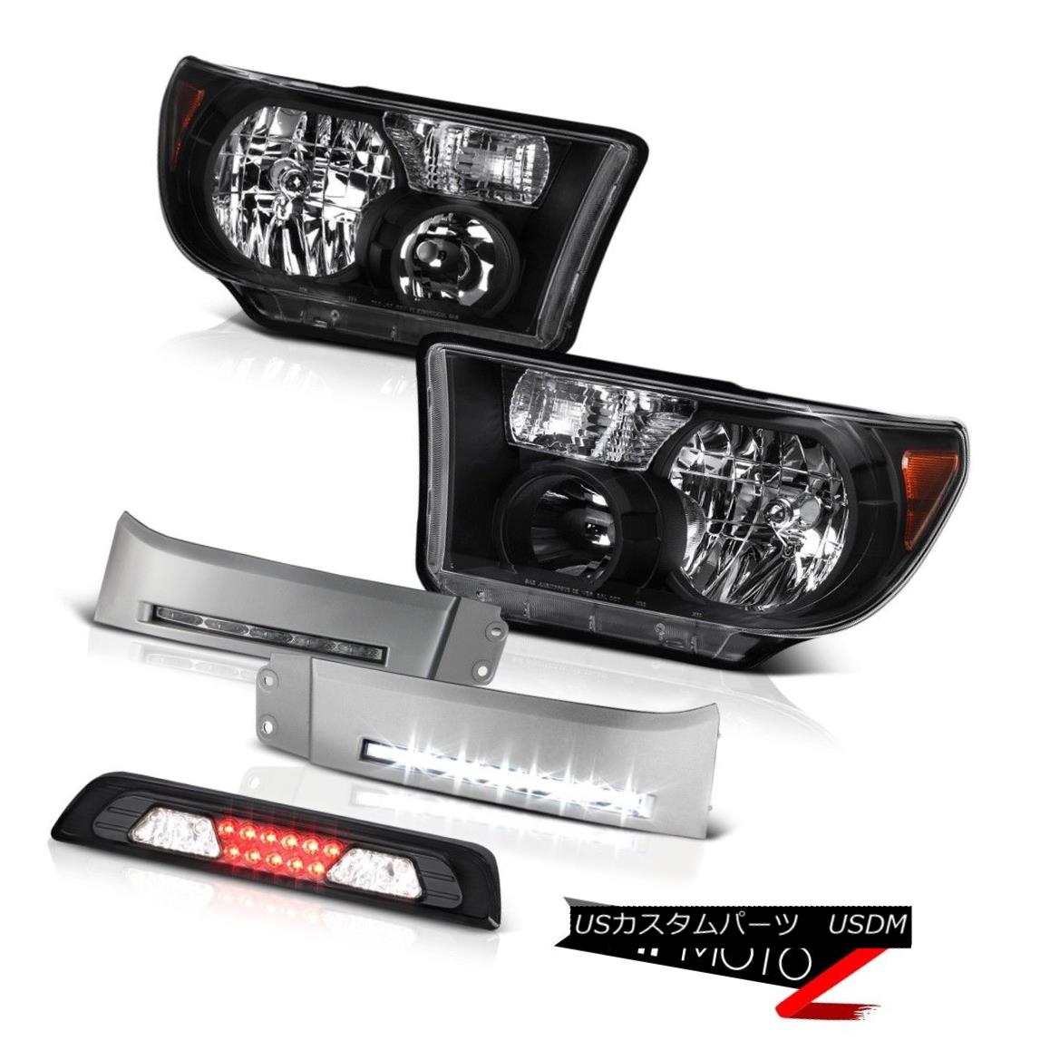 テールライト 07-13 Toyota Tundra SR5 Headlamps DRL Strip Titanium Smoke Third Brake Lamp LED 07-13トヨタトンドラSR5ヘッドランプDRLストリップチタンスモーク第3ブレーキランプ 【並行輸入品】