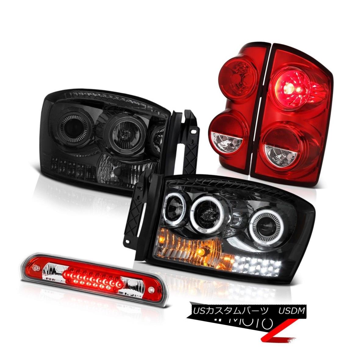 テールライト 07-08 Dodge Ram 1500 SLT Taillights Titanium Smoke Headlights Third Brake Lamp 07-08ダッジラム1500 SLTターンライトチタン煙ヘッドライト第3ブレーキランプ 【並行輸入品】