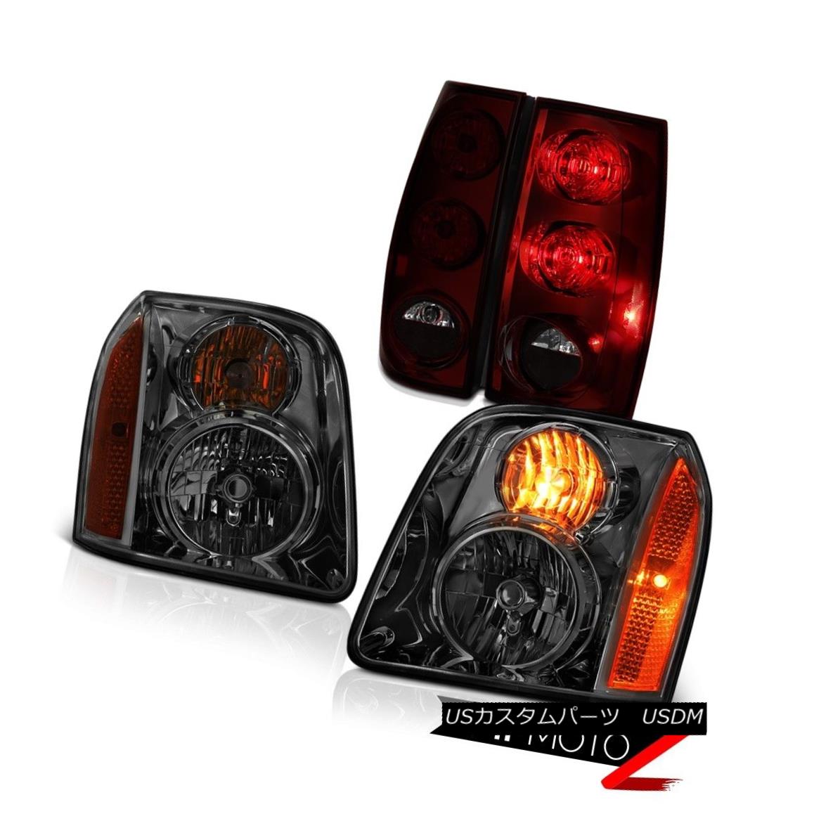 テールライト 07-14 GMC Yukon XL Denali Tail Brake Lights Graphite Smoke Headlights OE Style 07-14 GMCユーコンXLデナリテールブレーキライトグラファイトスモークヘッドライトOEスタイル 【並行輸入品】